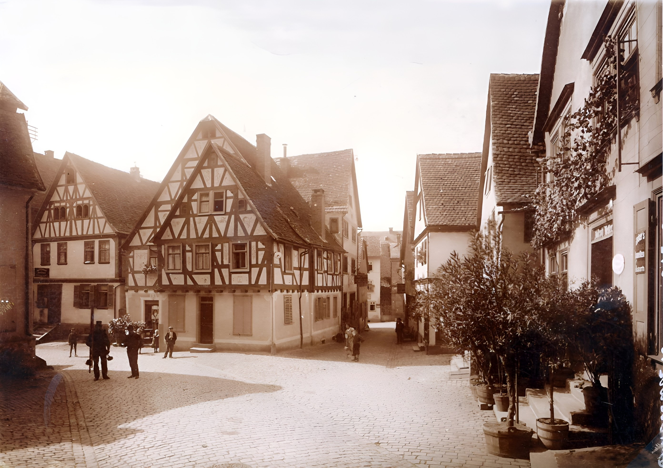 Die Hauptstraße 14 um 1920