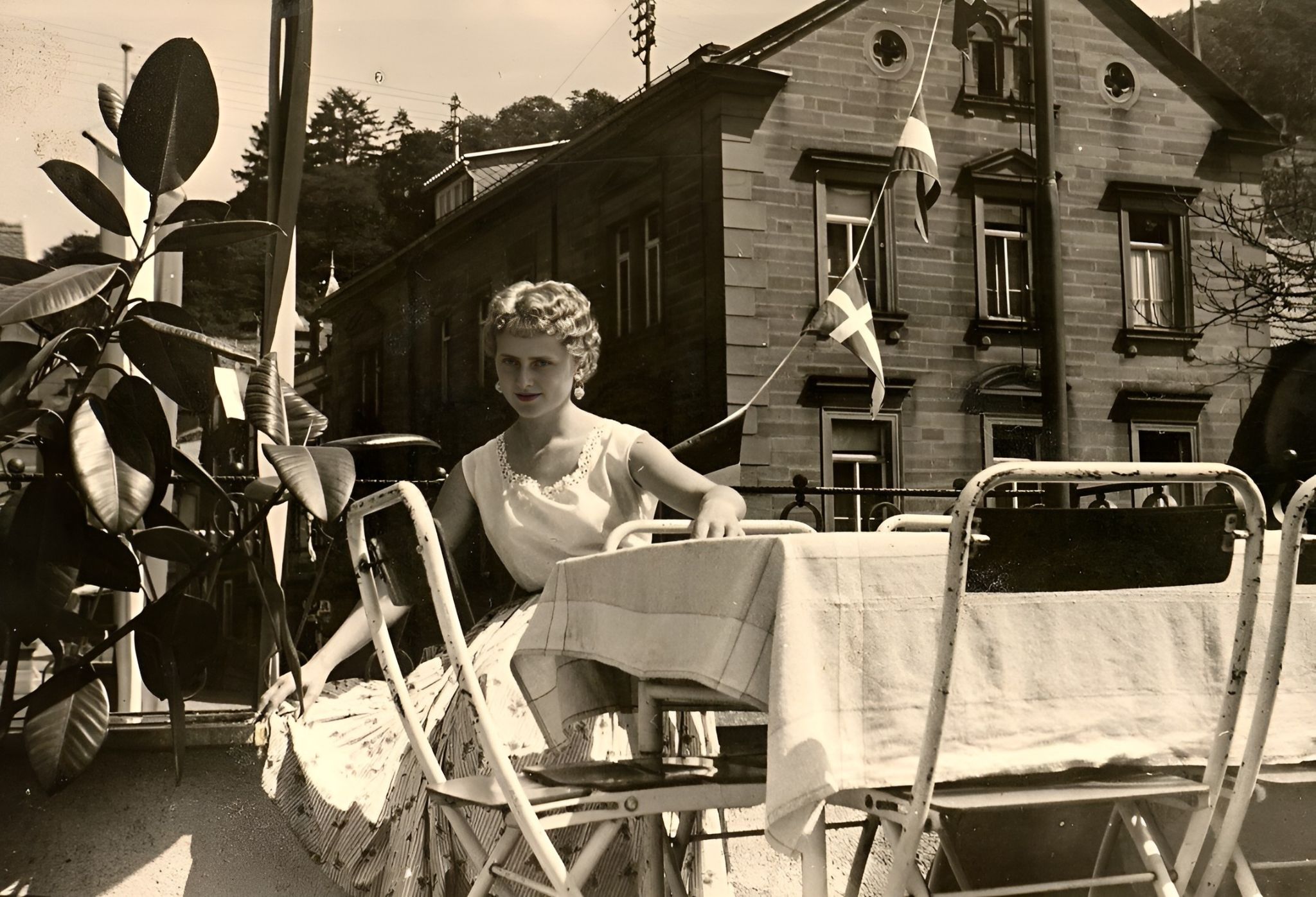 Auf der Burghof-Terrasse