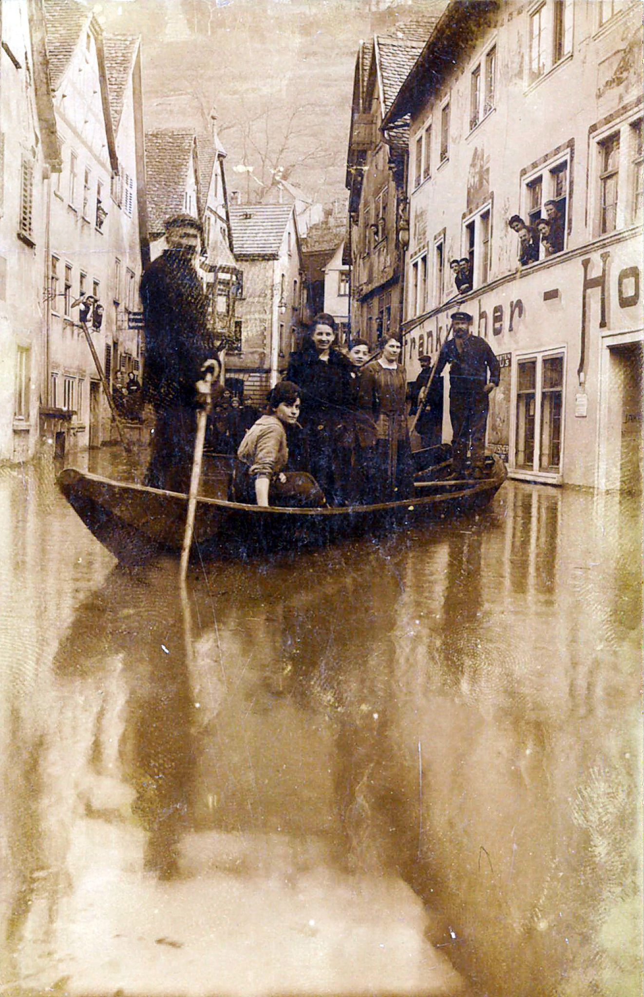Hochwasser 1920 in der Lindenstraße