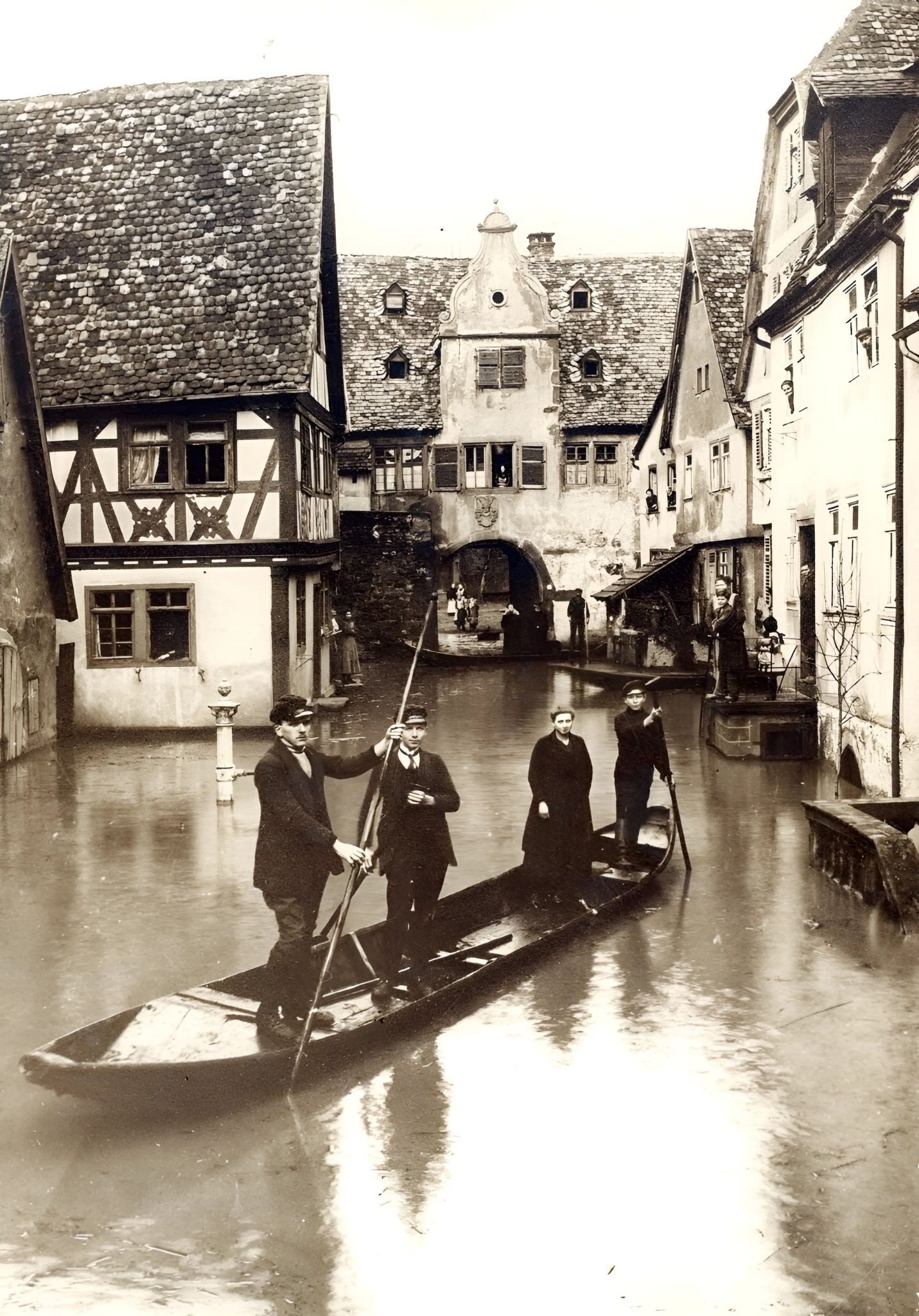 Hochwasser 1920 in der Hofstraße