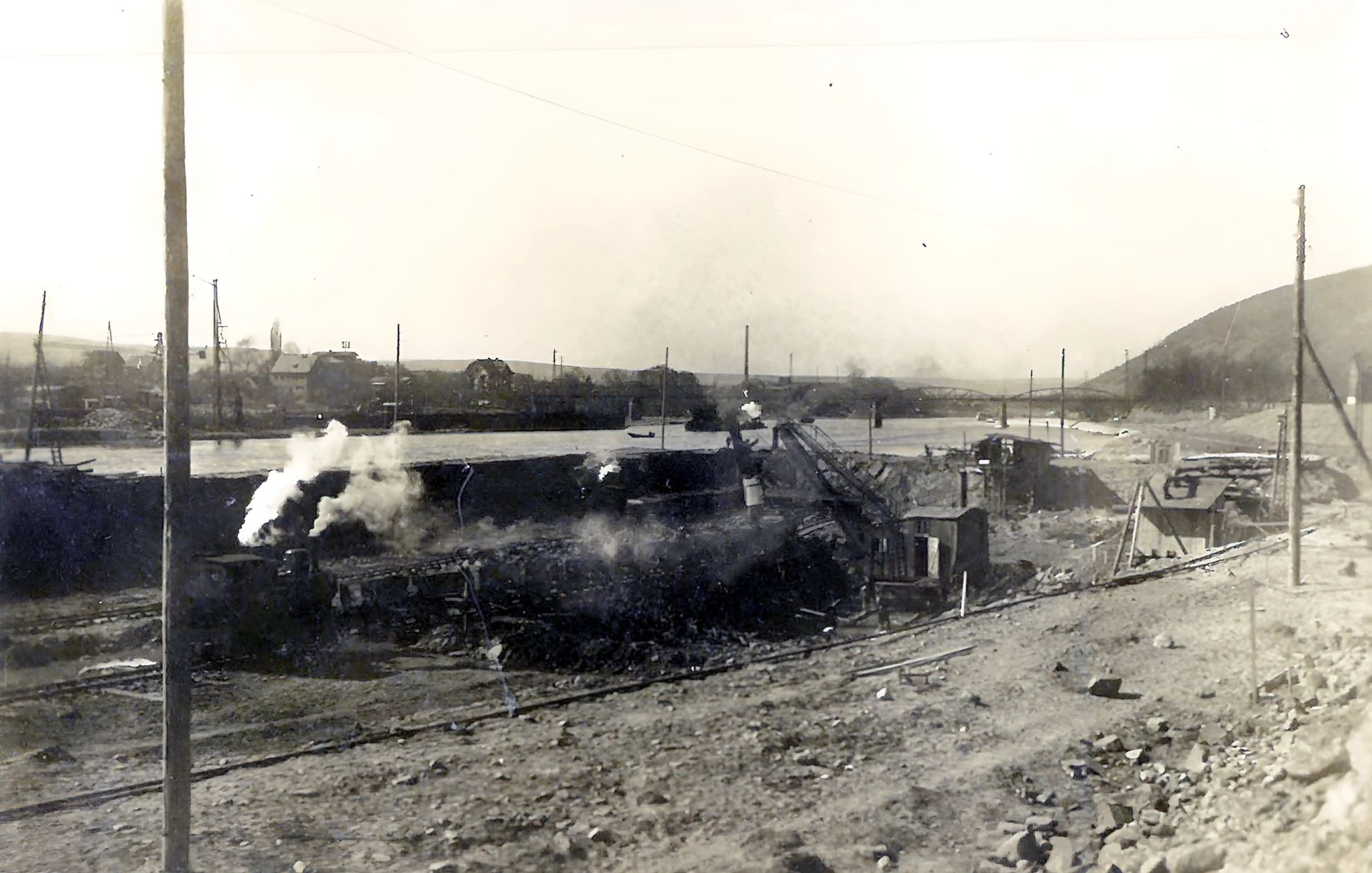 Bau des Kraftwerks 1928