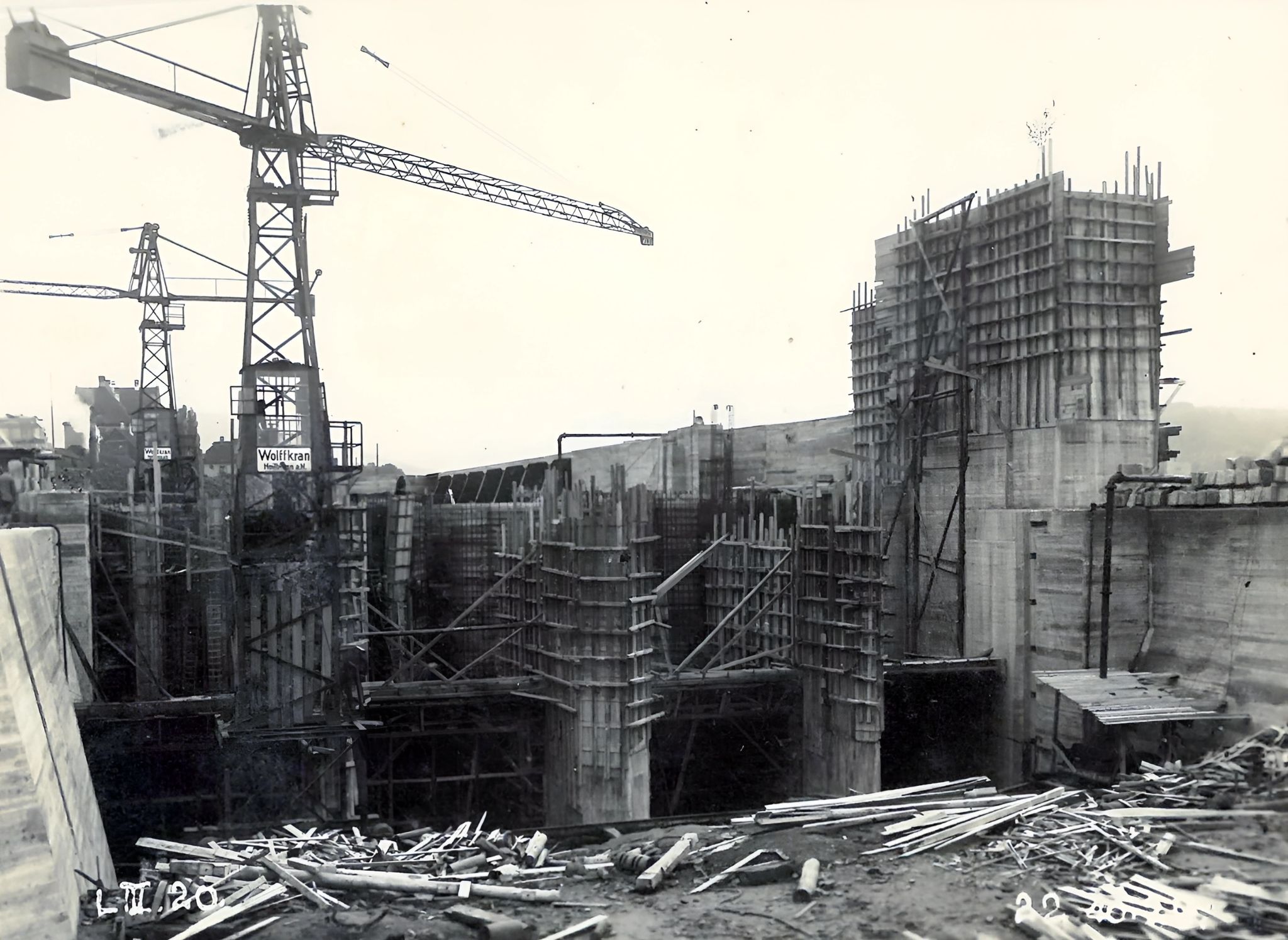 Bau des Kraftwerks 1929