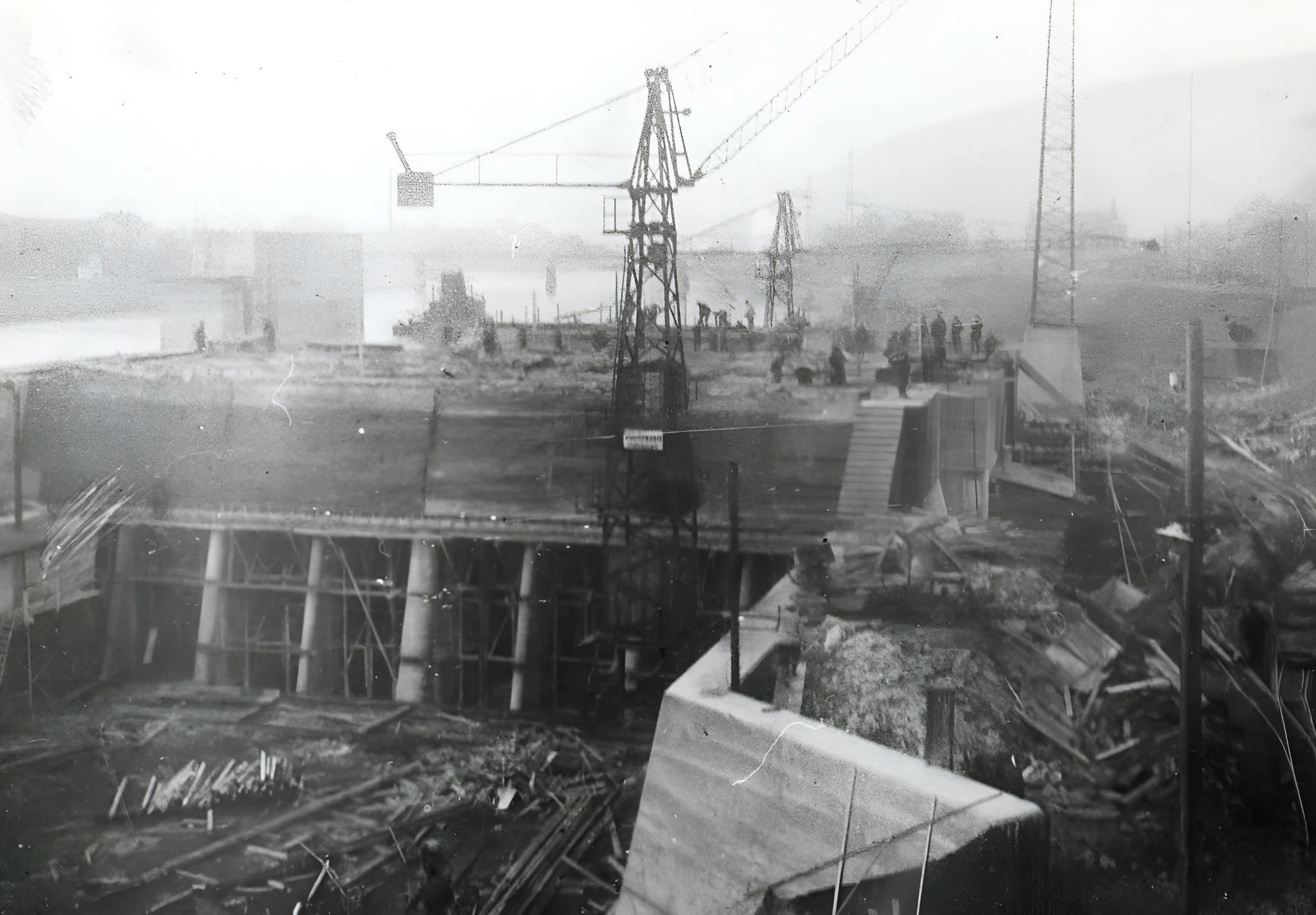 Bau des Kraftwerks 1929
