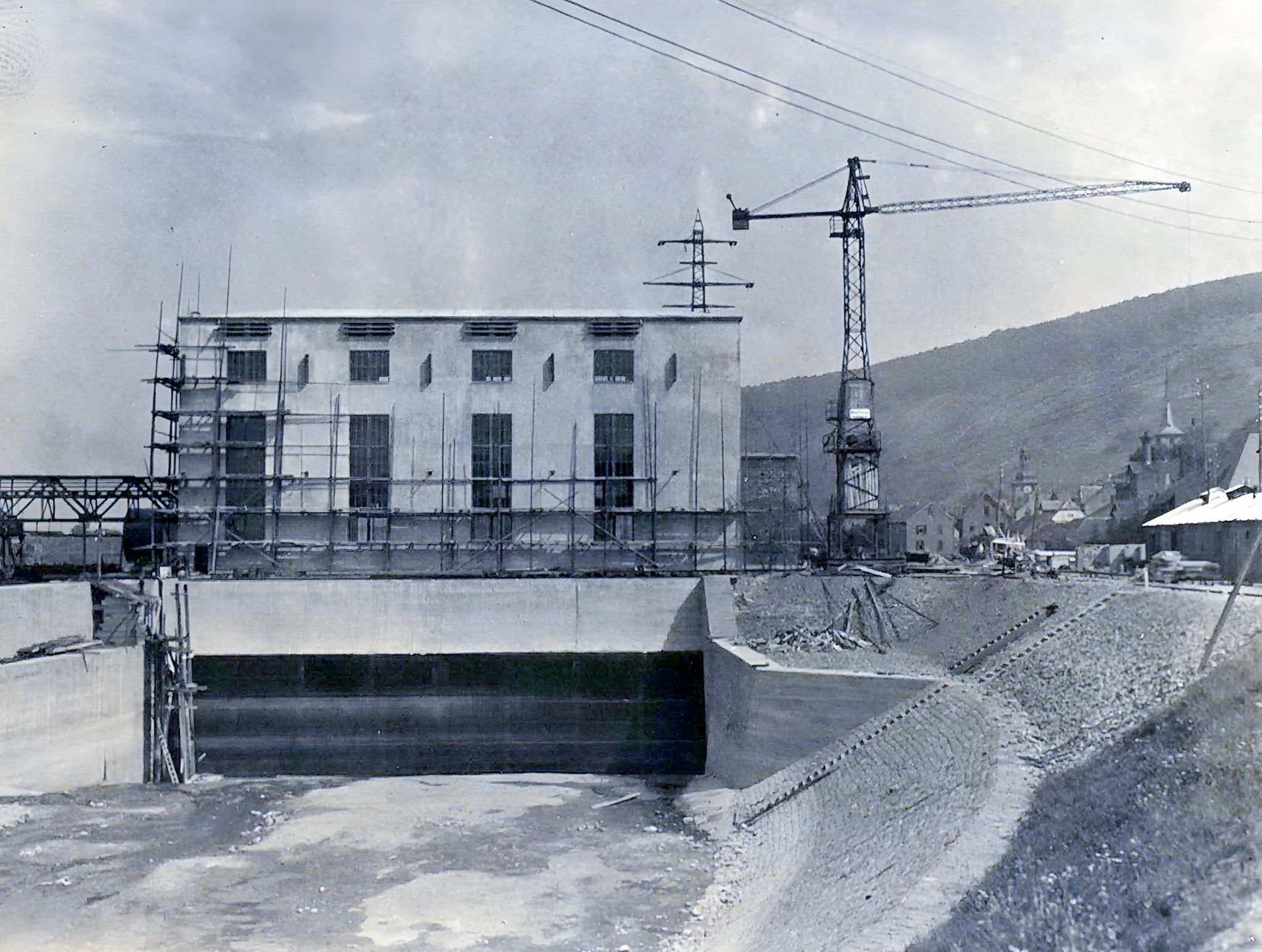 Bau des Kraftwerks 1929