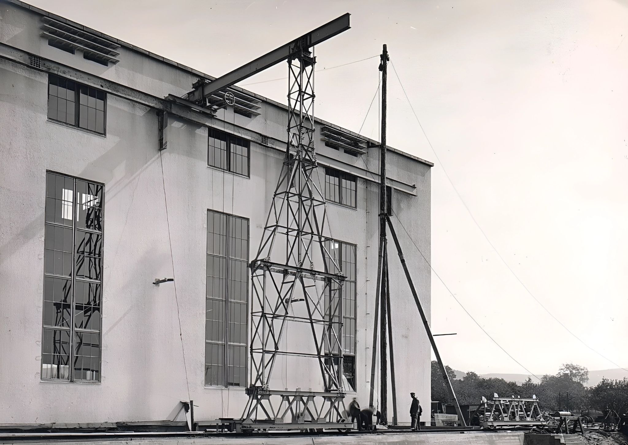 Bau des Kraftwerks 1929