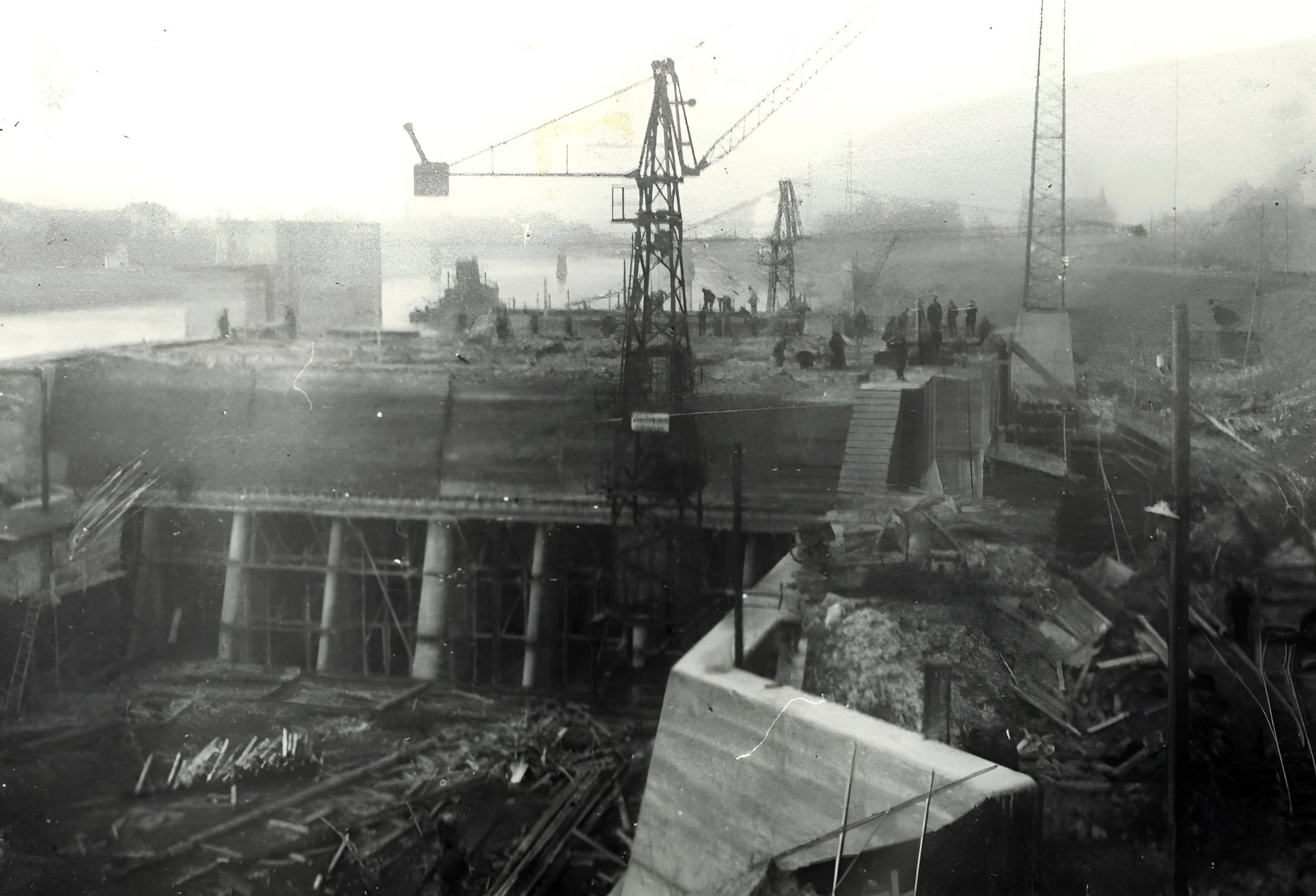 Bau des Kraftwerks 1929
