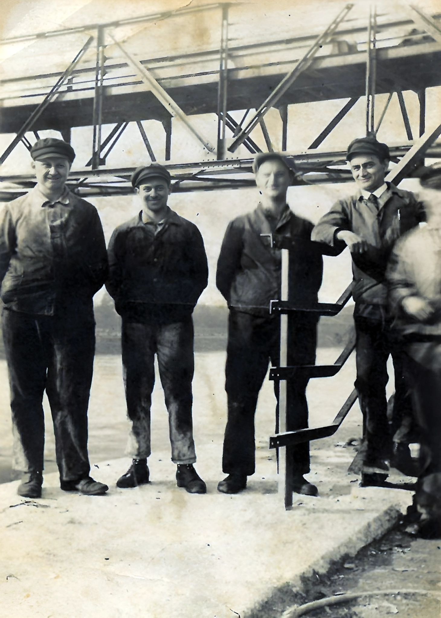 Bau des Kraftwerks 1929 - Gruppenfoto