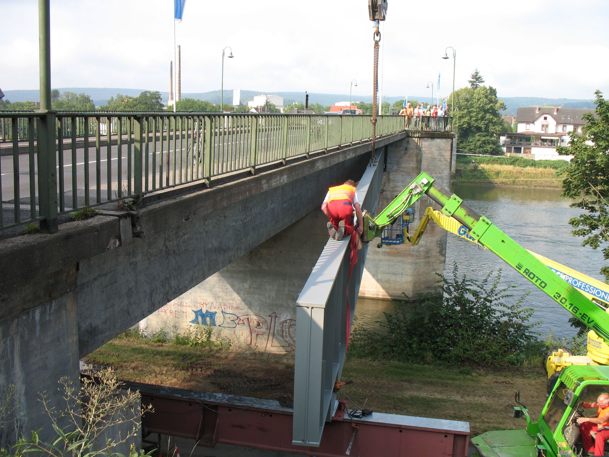 Sanierung der Mainbrücke im Jahr 2006
