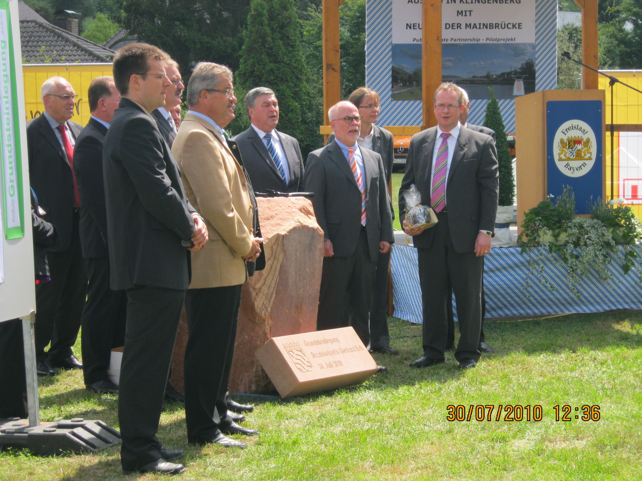 Grundsteinlegung am 30.07.2010