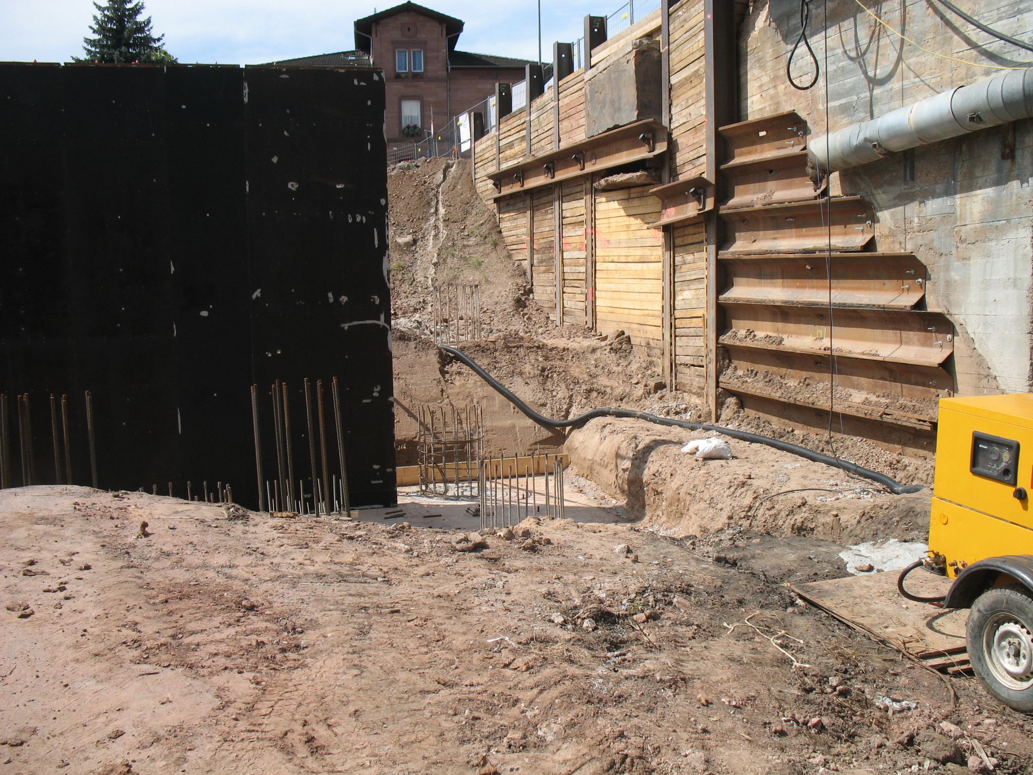 Fundament für das westliche Widerlager