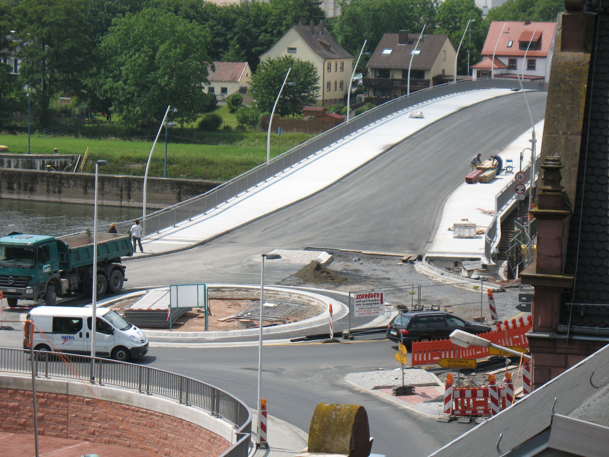 Der Bau des Kreisels macht Fortschritte