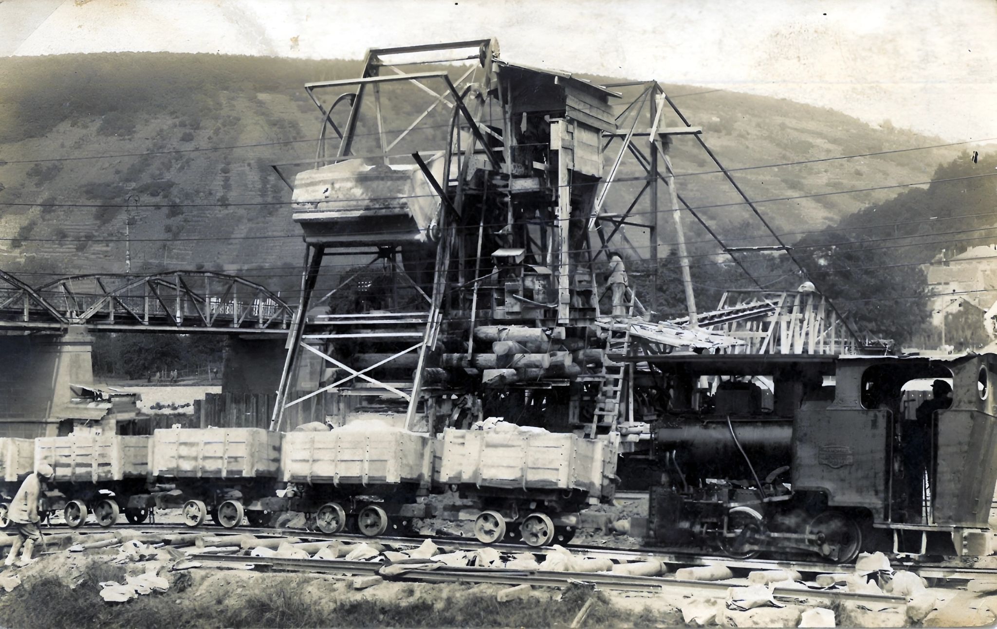 Bau der Schleusenkammer 1929