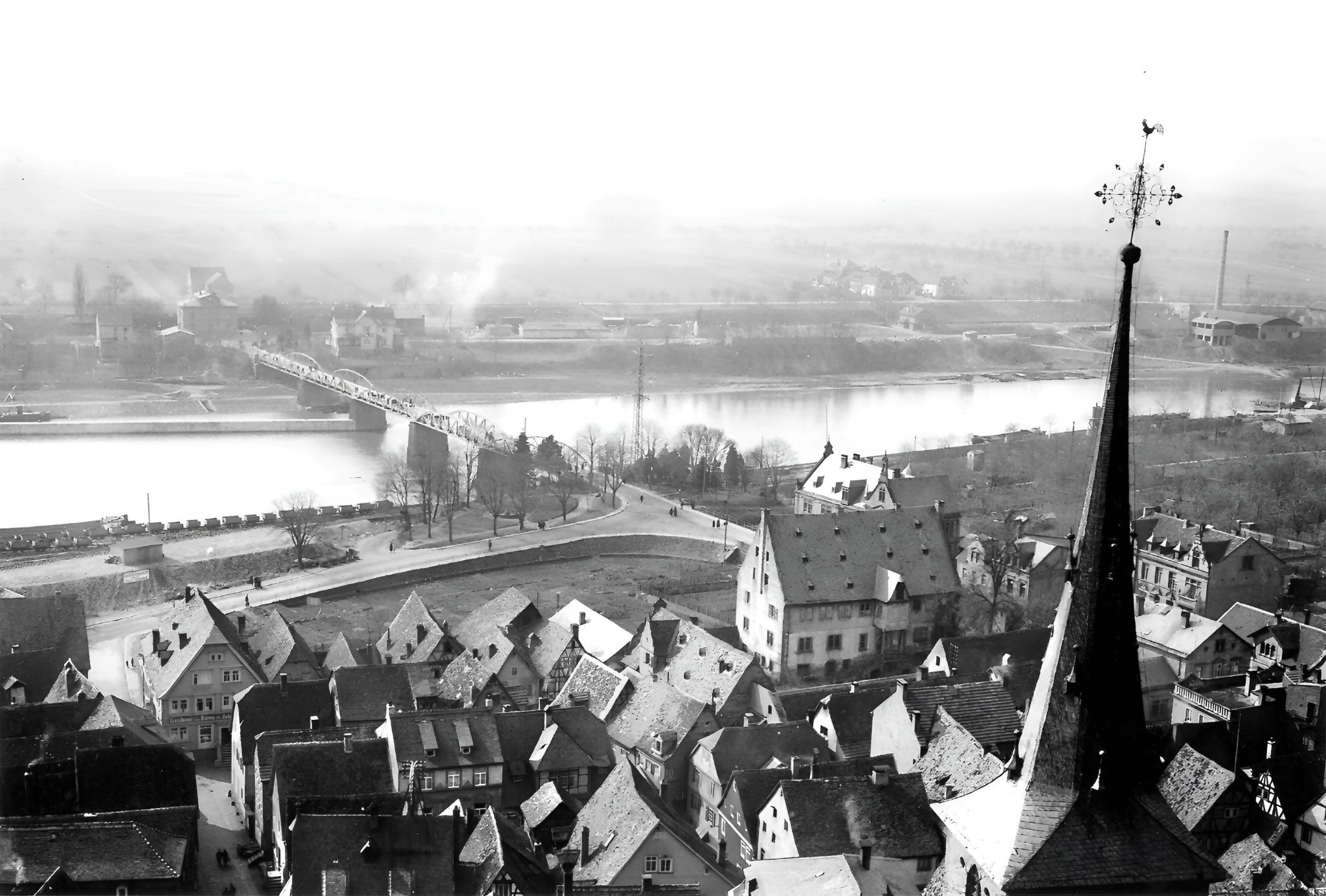 Bau der Staustufe 1928