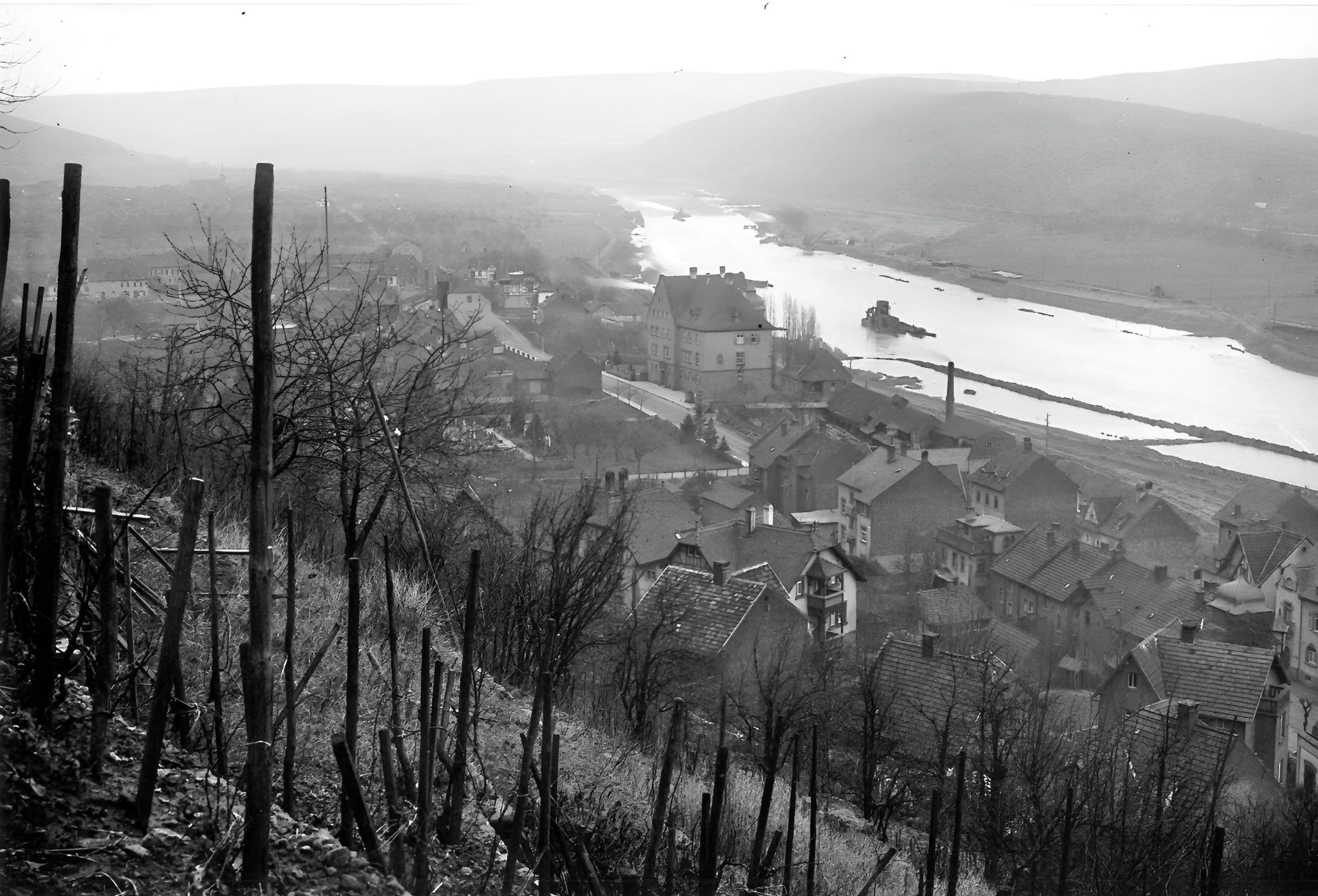 Bau der Staustufe 1928
