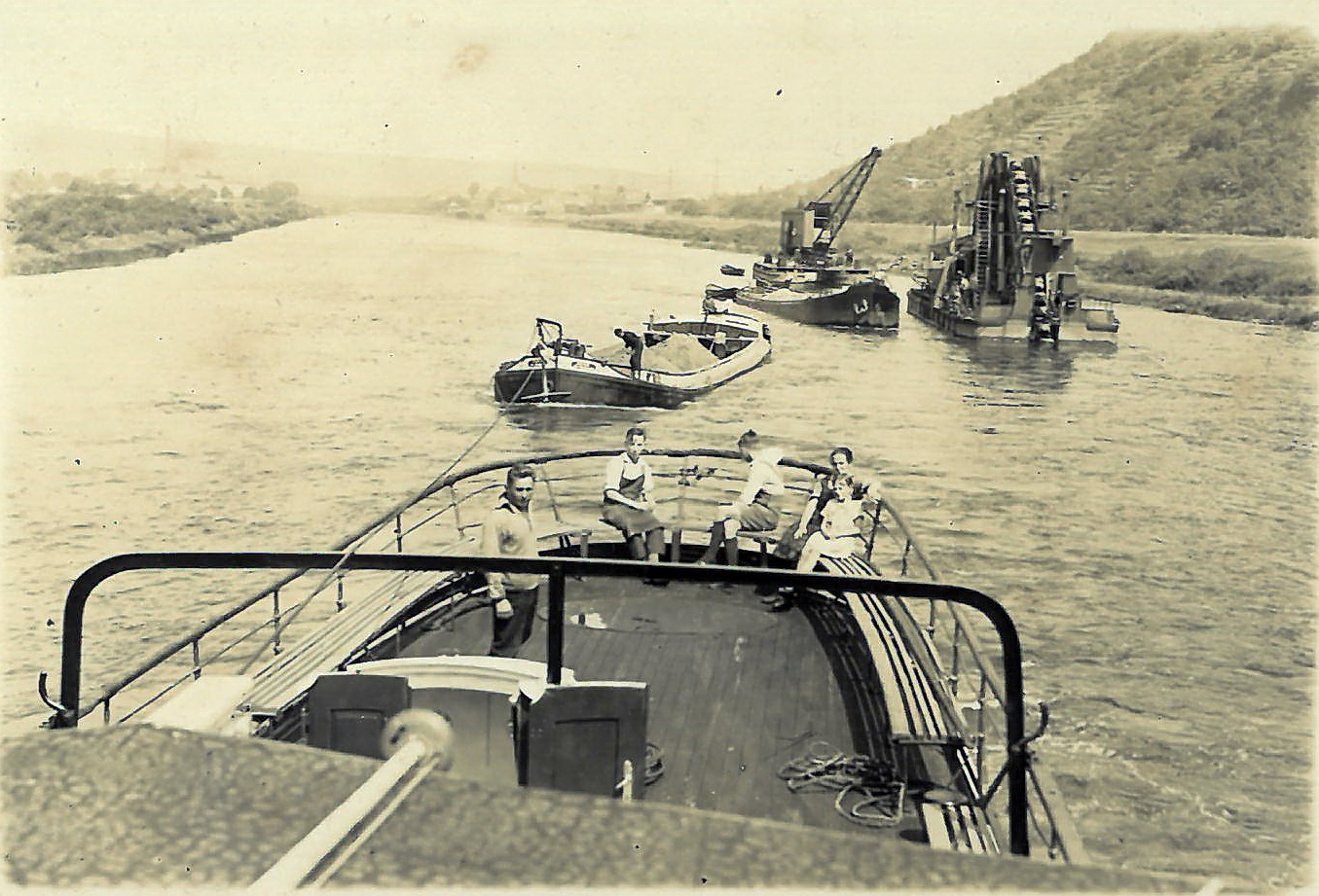 Bau der Staustufe 1929