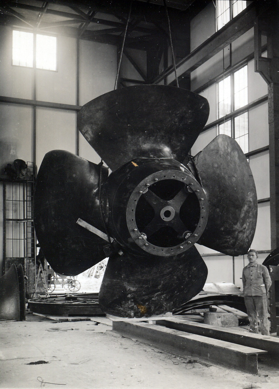 Die Turbine wird für den Einbau vorbereitet