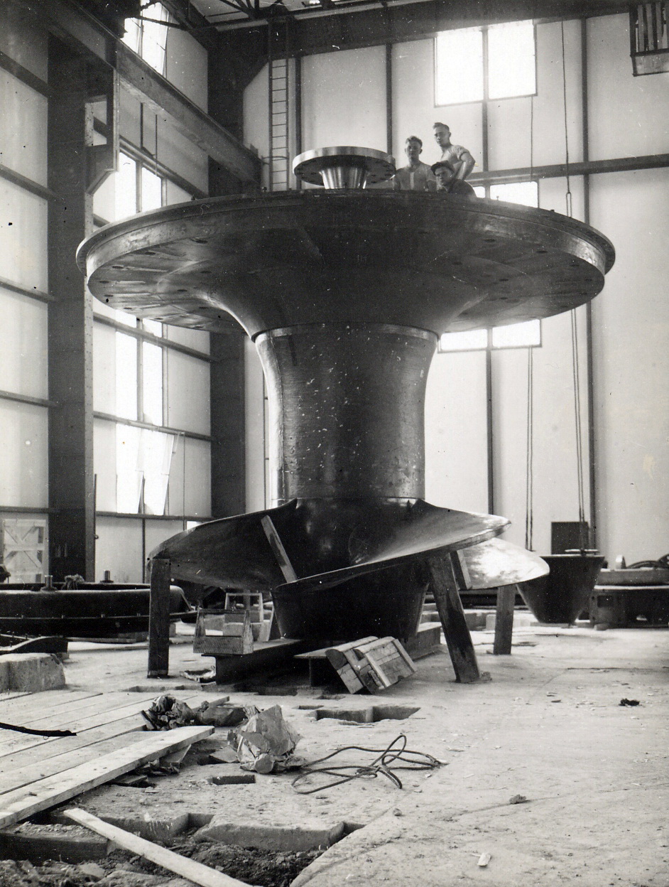 Die Turbine wird für den Einbau vorbereitet