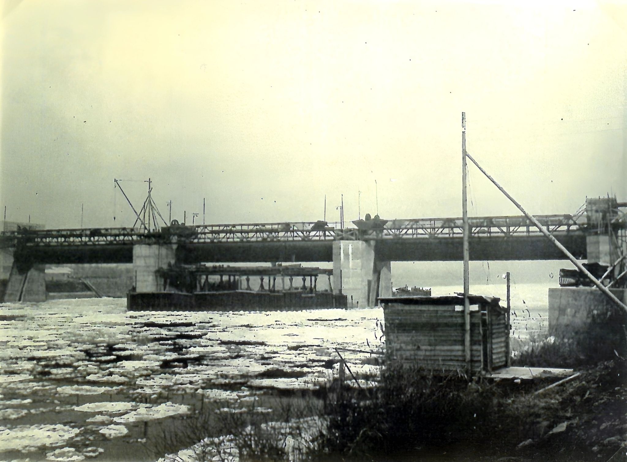 Bau der Staustufe 1929