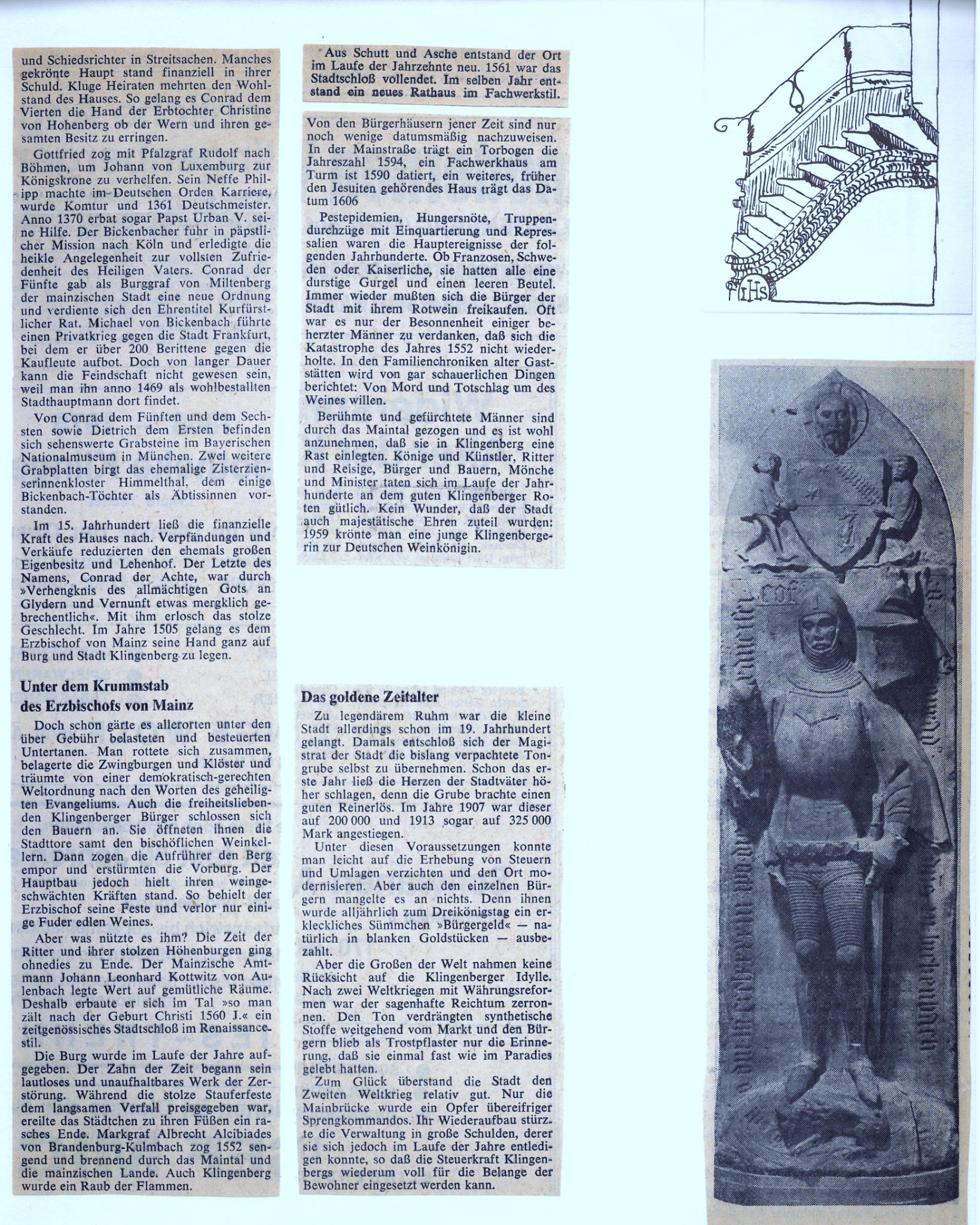 Zeitungsbericht zur Geschichte der Stadt