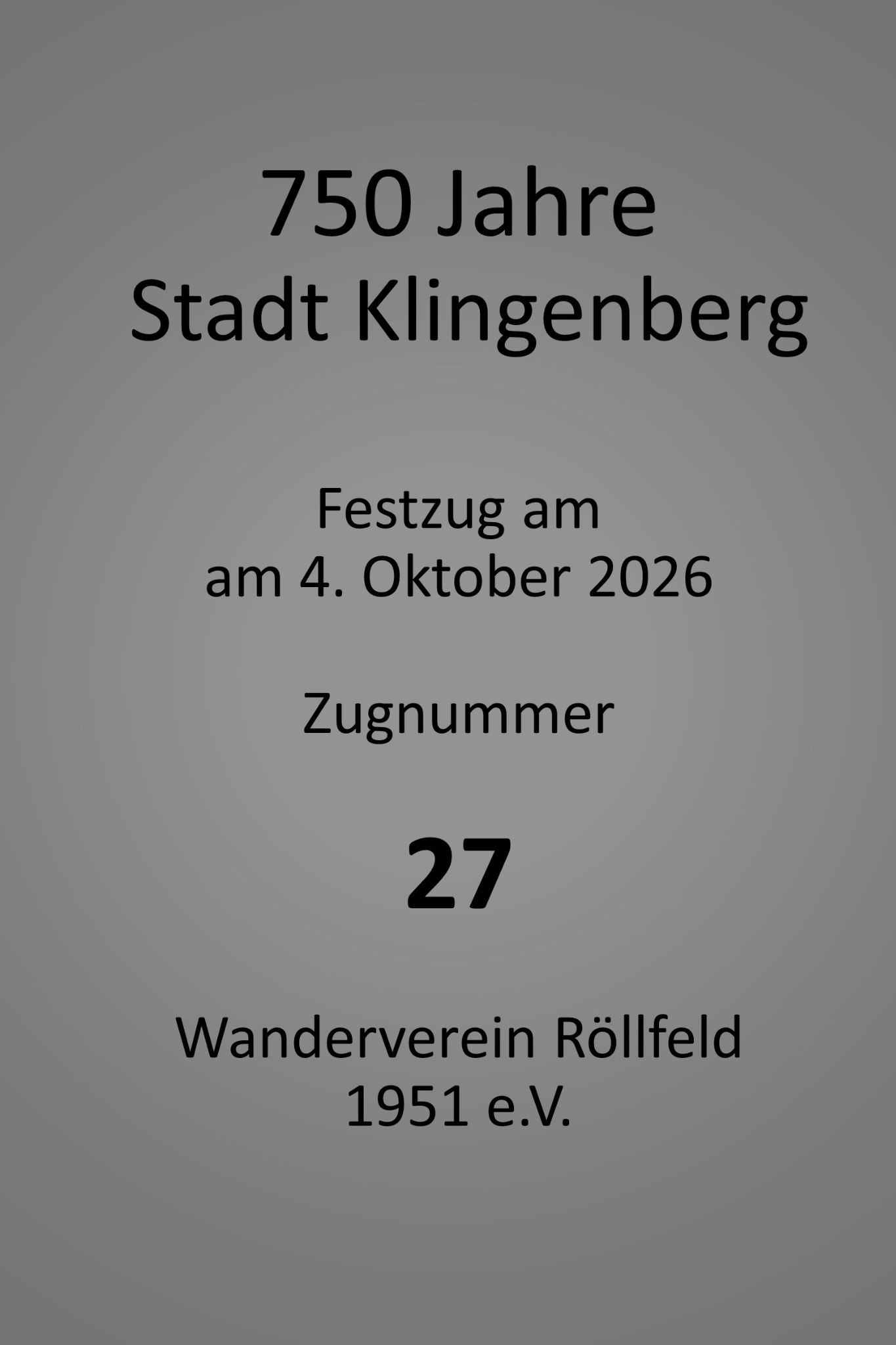 27 090 Zwischenueberschrift Zugnummer 27 20261003