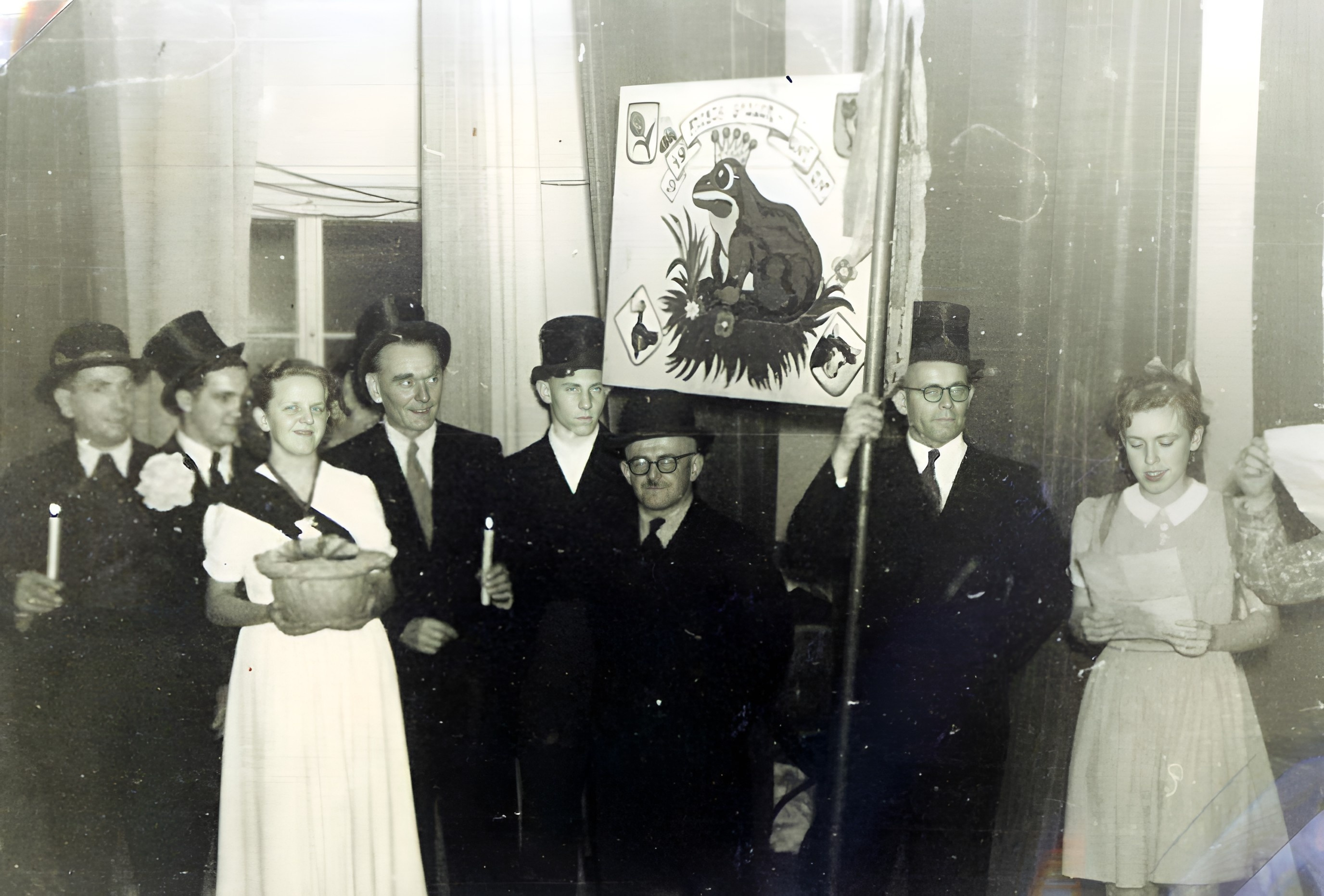 "Beerdigung des Lindenfleckens" durch die Fröschgass-Union 1952