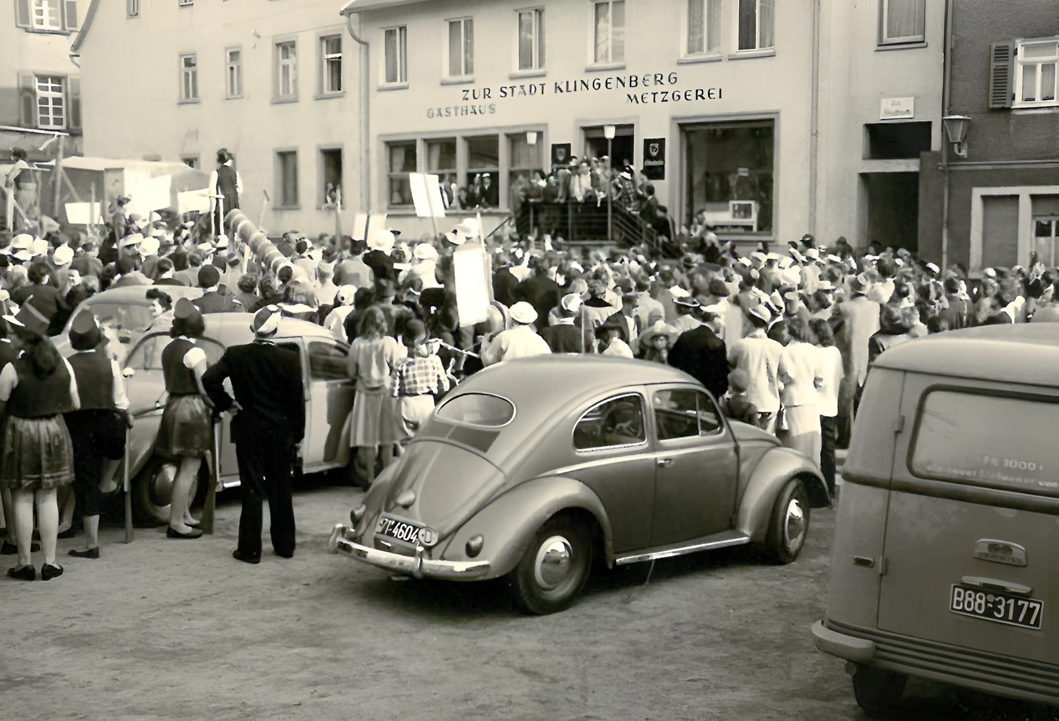 "Demo" am Marktplatz 1957