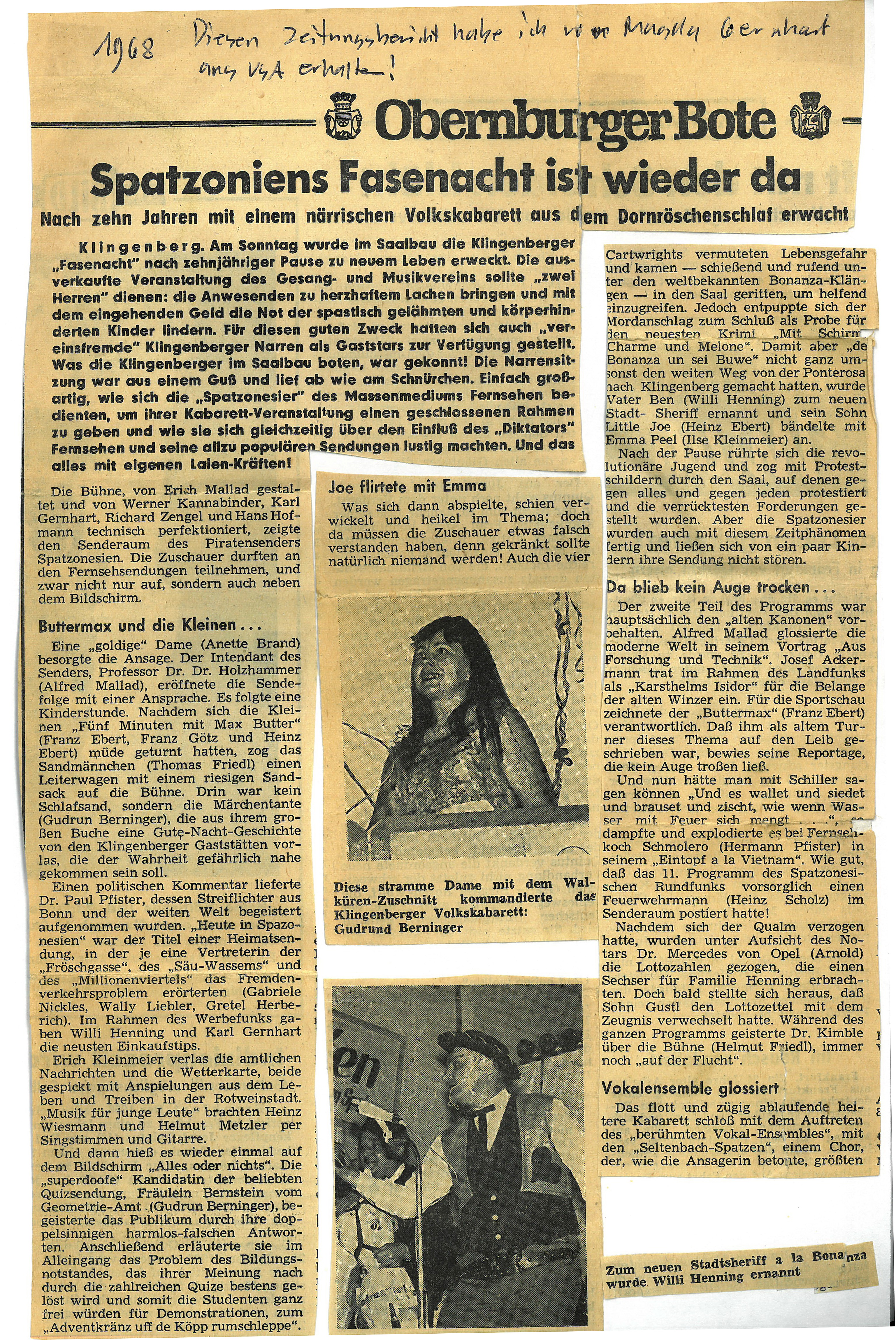 Zeitungsartikel zum Piratensender Schlossberg 1968