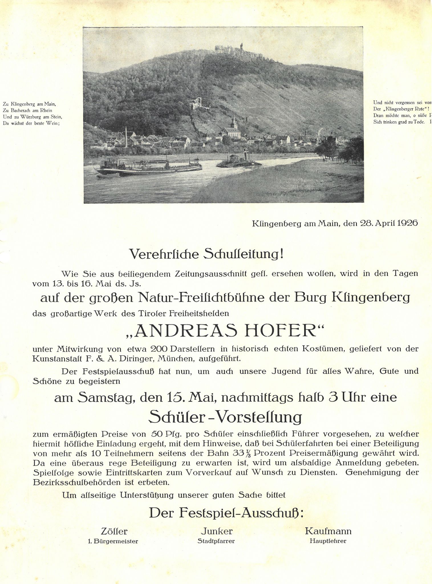 Einladung an die Schulleitung