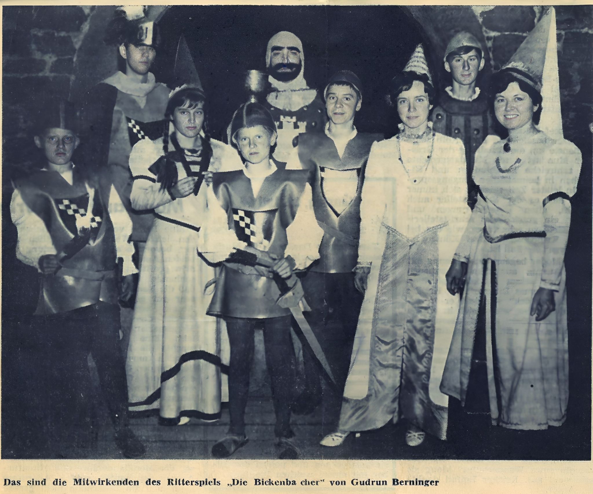 Zeitungsfoto der Ritterspiele 1969