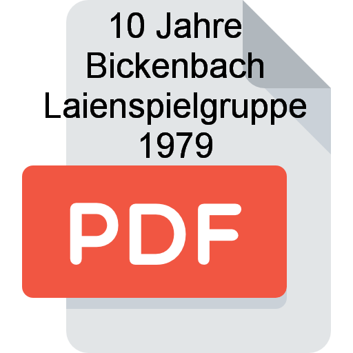 Z Festschrift 10 Jahre Bickenbach Laienspielgruppe 1979