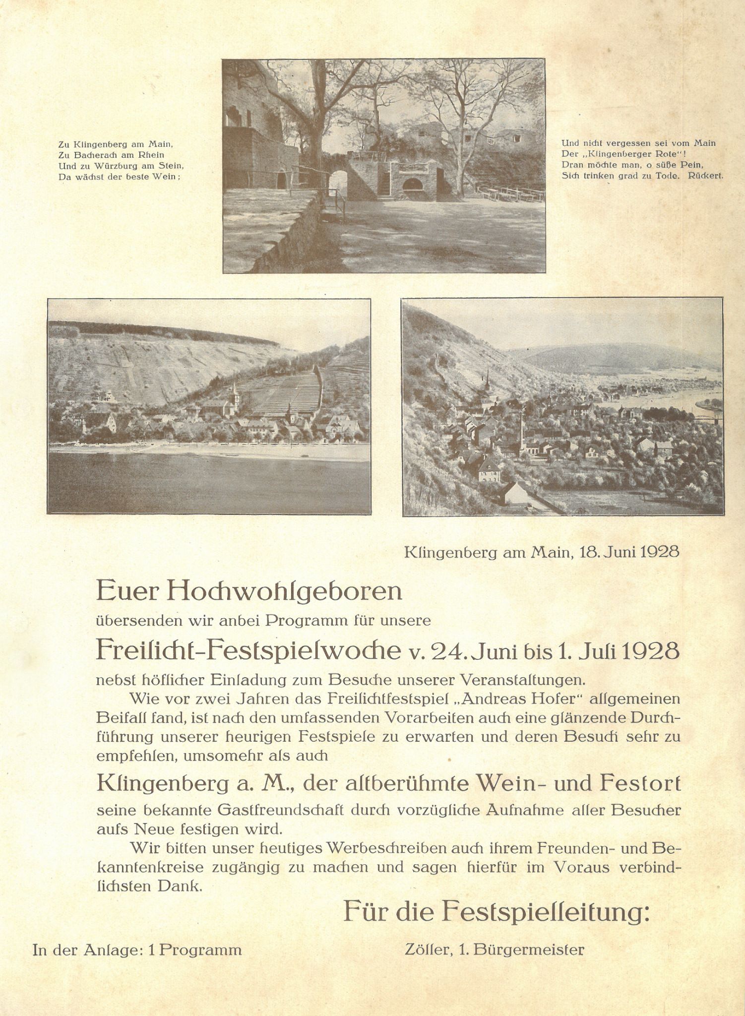 Begleittext für das Festspielprogramm