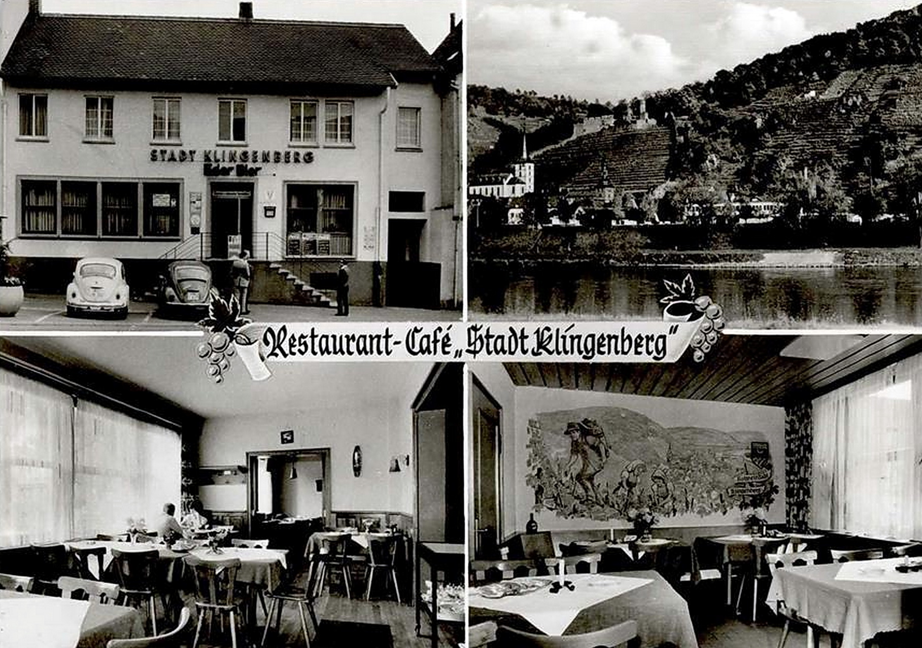 Ansichtskarte Restaurant "Stadt Klingenberg" der Familie Campana