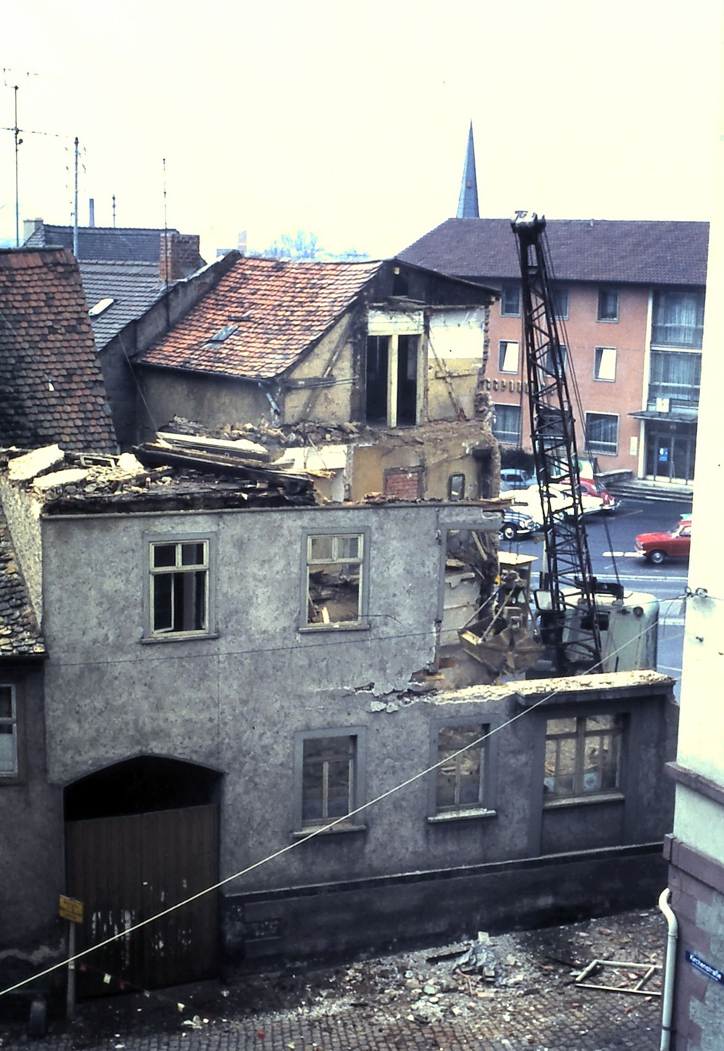 Beim Gebäudeabbruch im Jahr 1968