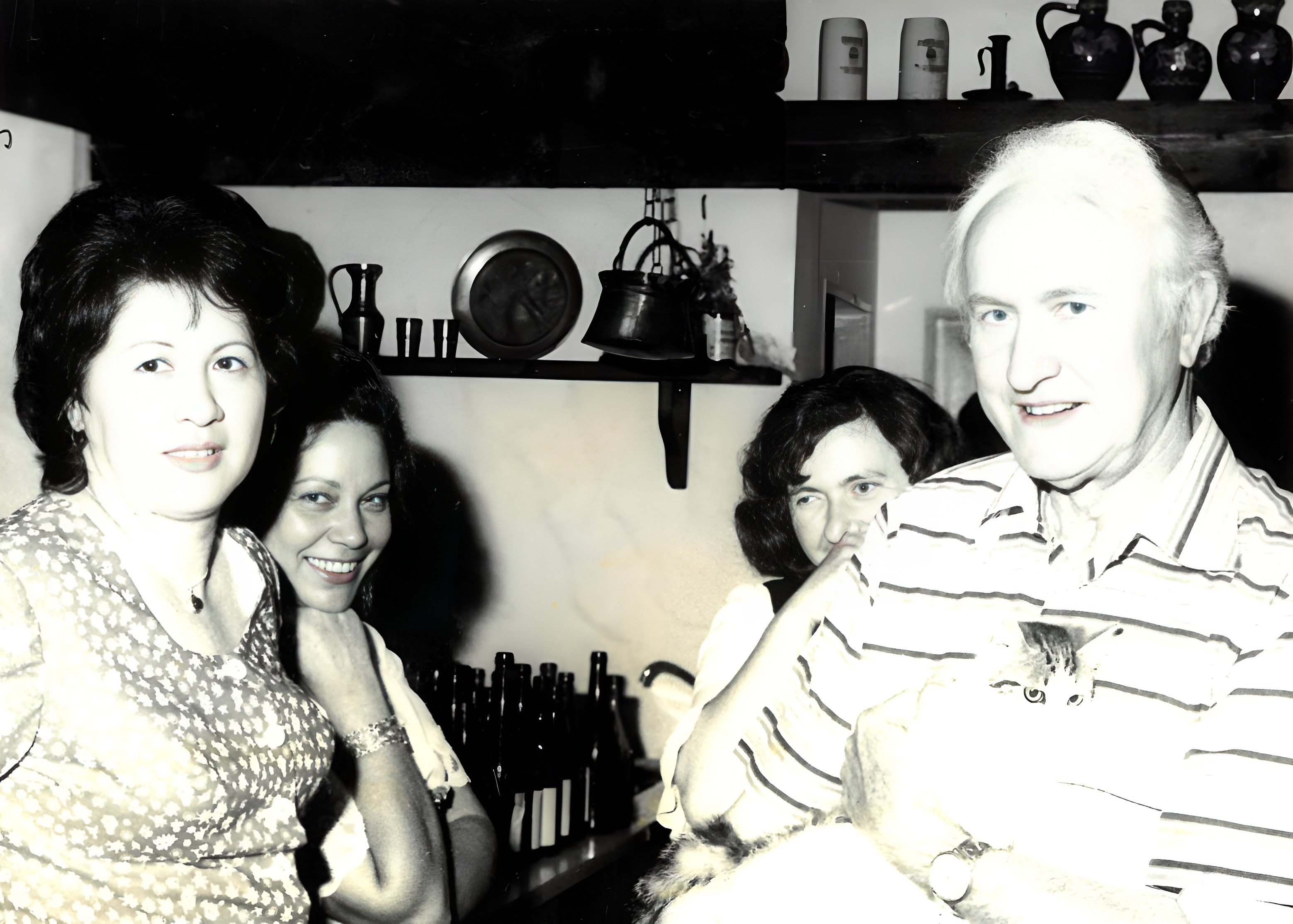 In der Weinprobierstube im "Haus des Gastes" in den 1970er Jahren