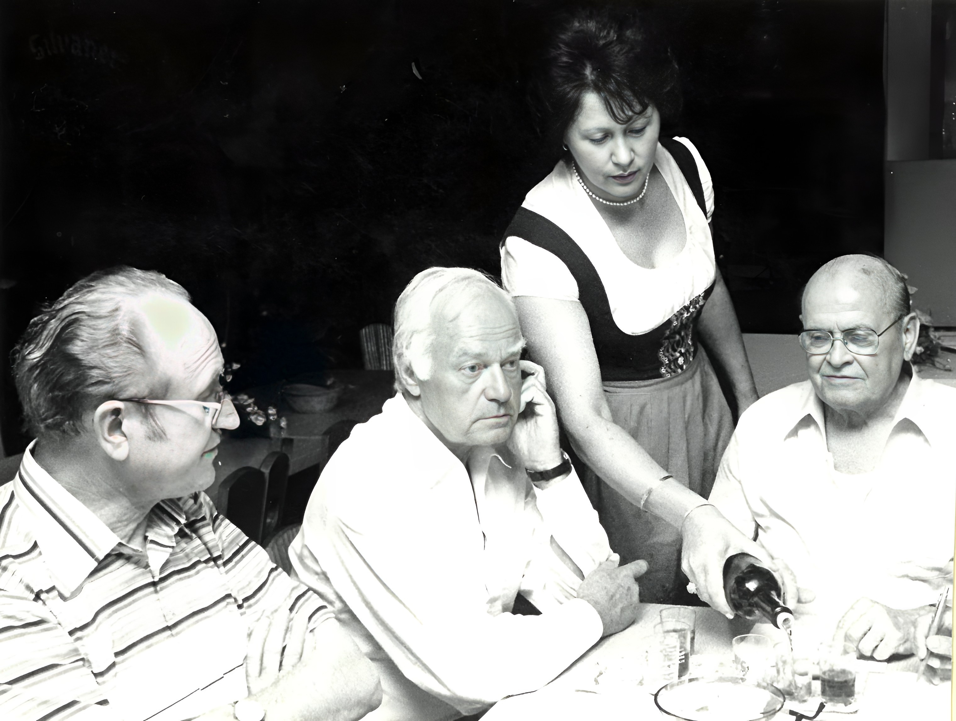 In der Weinprobierstube im "Haus des Gastes" in den 1970er Jahren