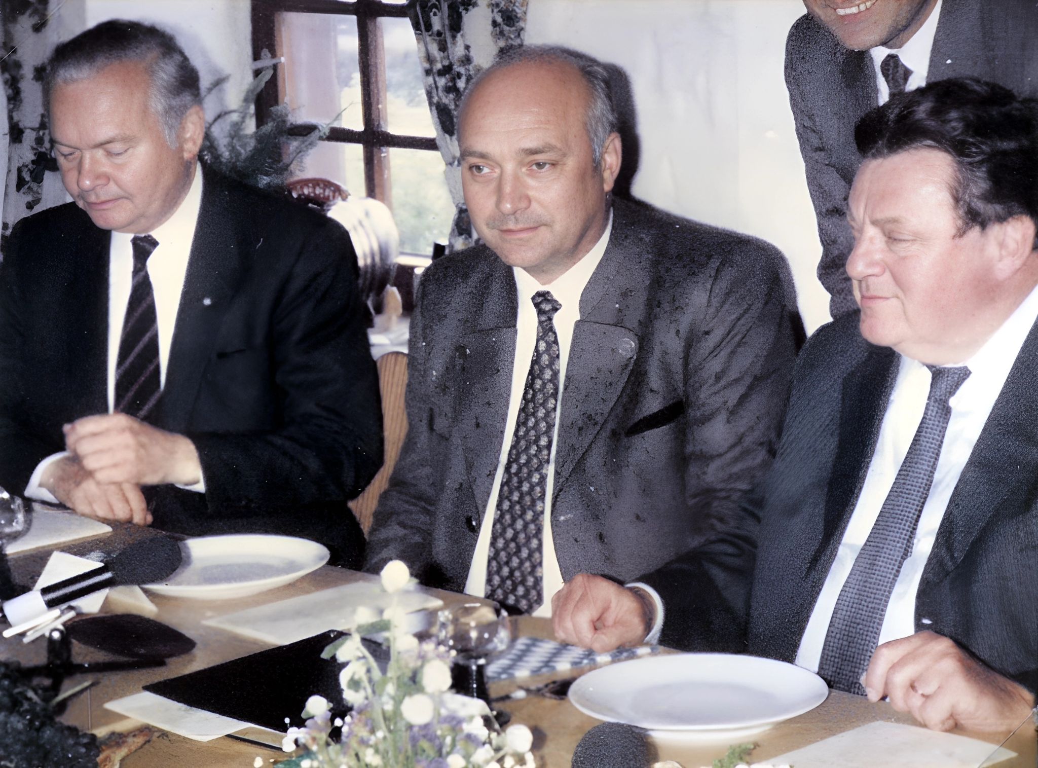 Der Bayerische Ministerpräsident Franz Josef Strauß ist zu Gast in Klingenberg 1982