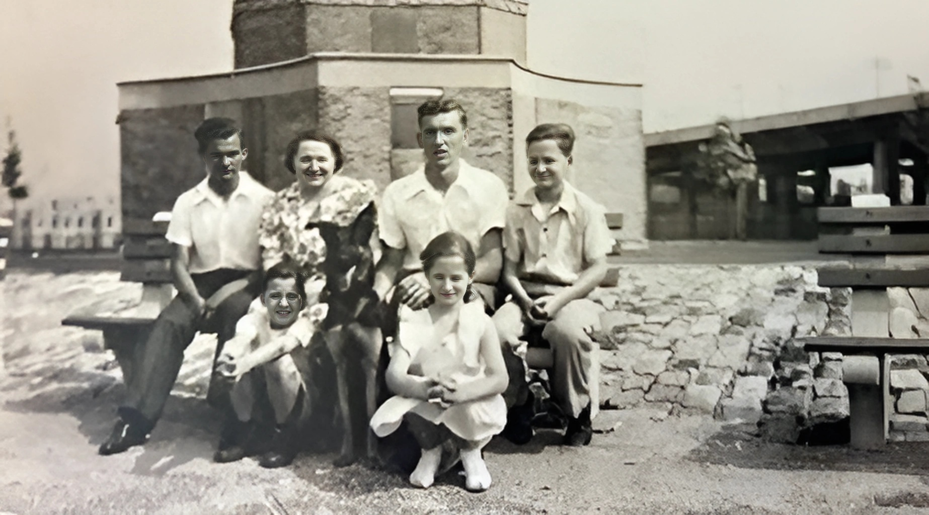 Familienfoto der Familien Auer / Schmitt