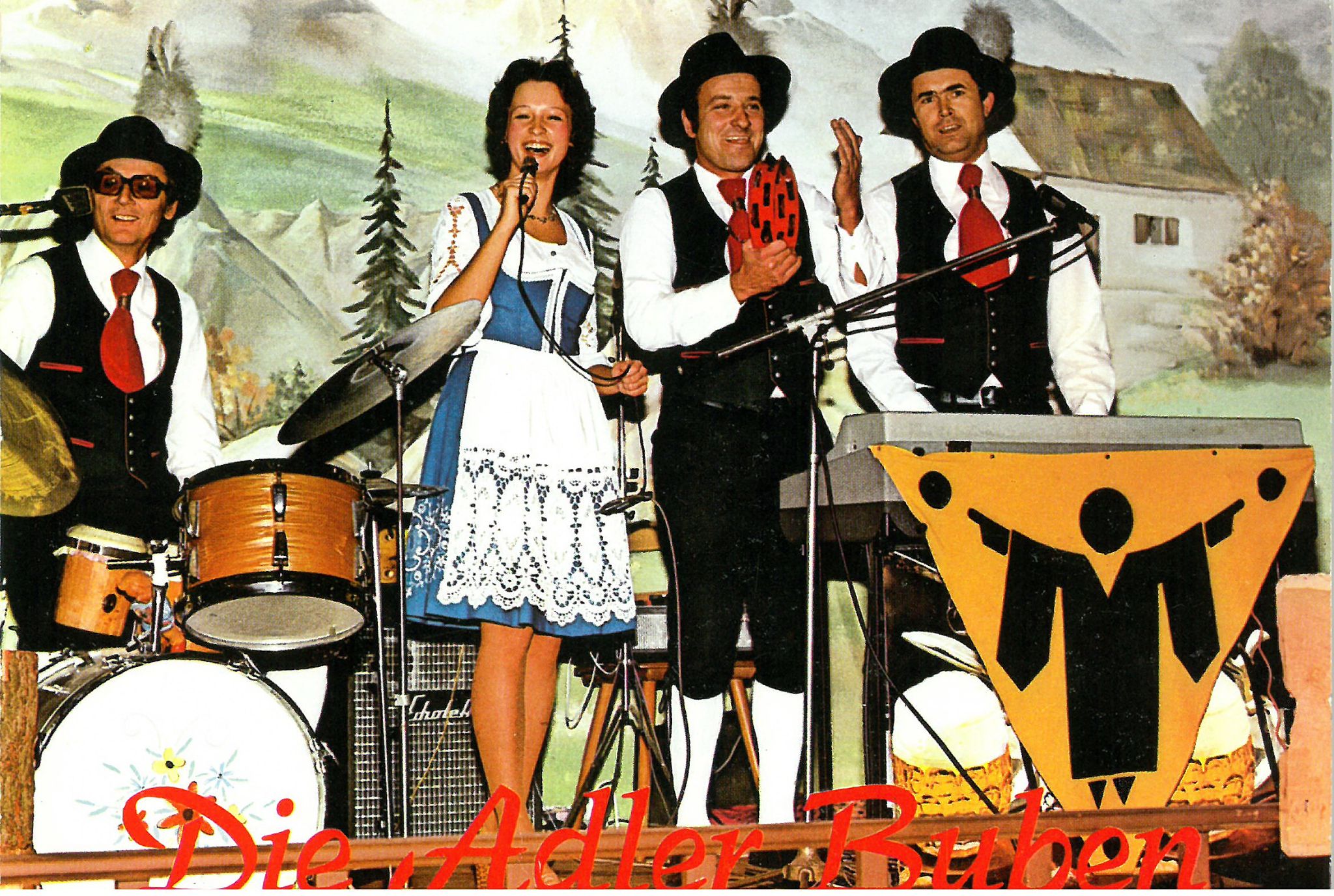 Ansichtskarte Gaststätte Saalbau "Die Adler Buben"