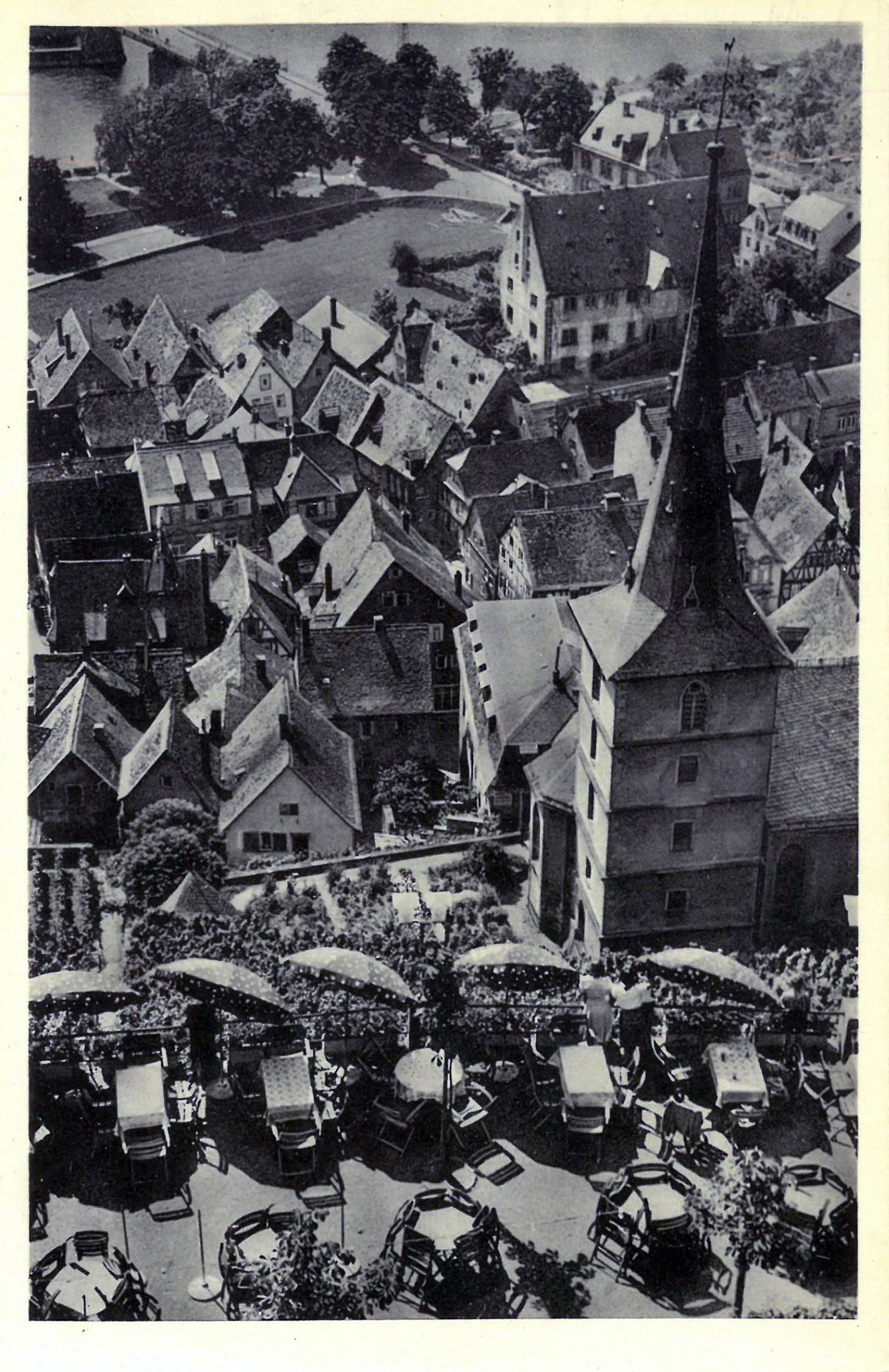 Burgterrasse um 1950