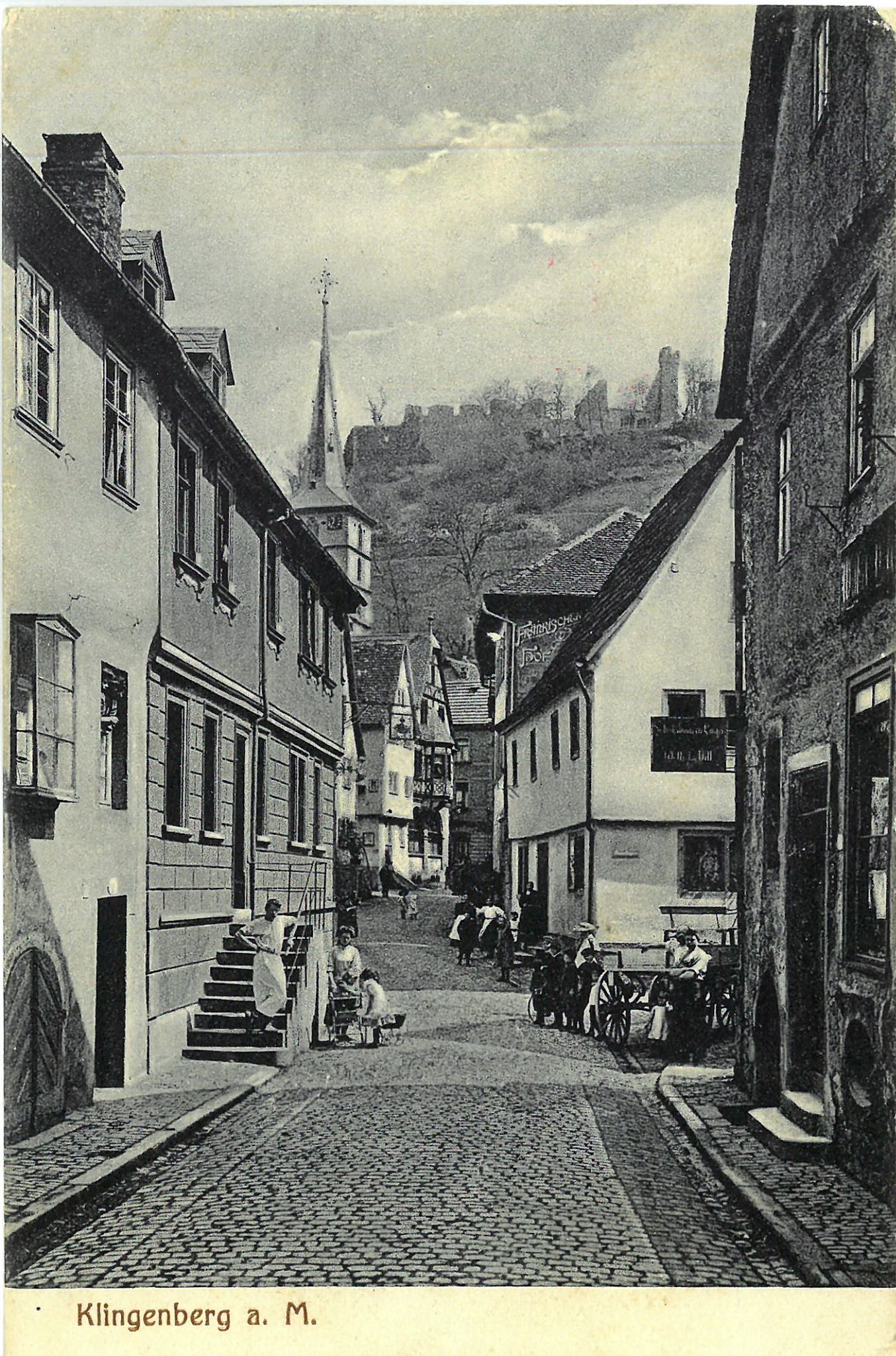 Die Lindenstraße, Ansichtskarte von 1917