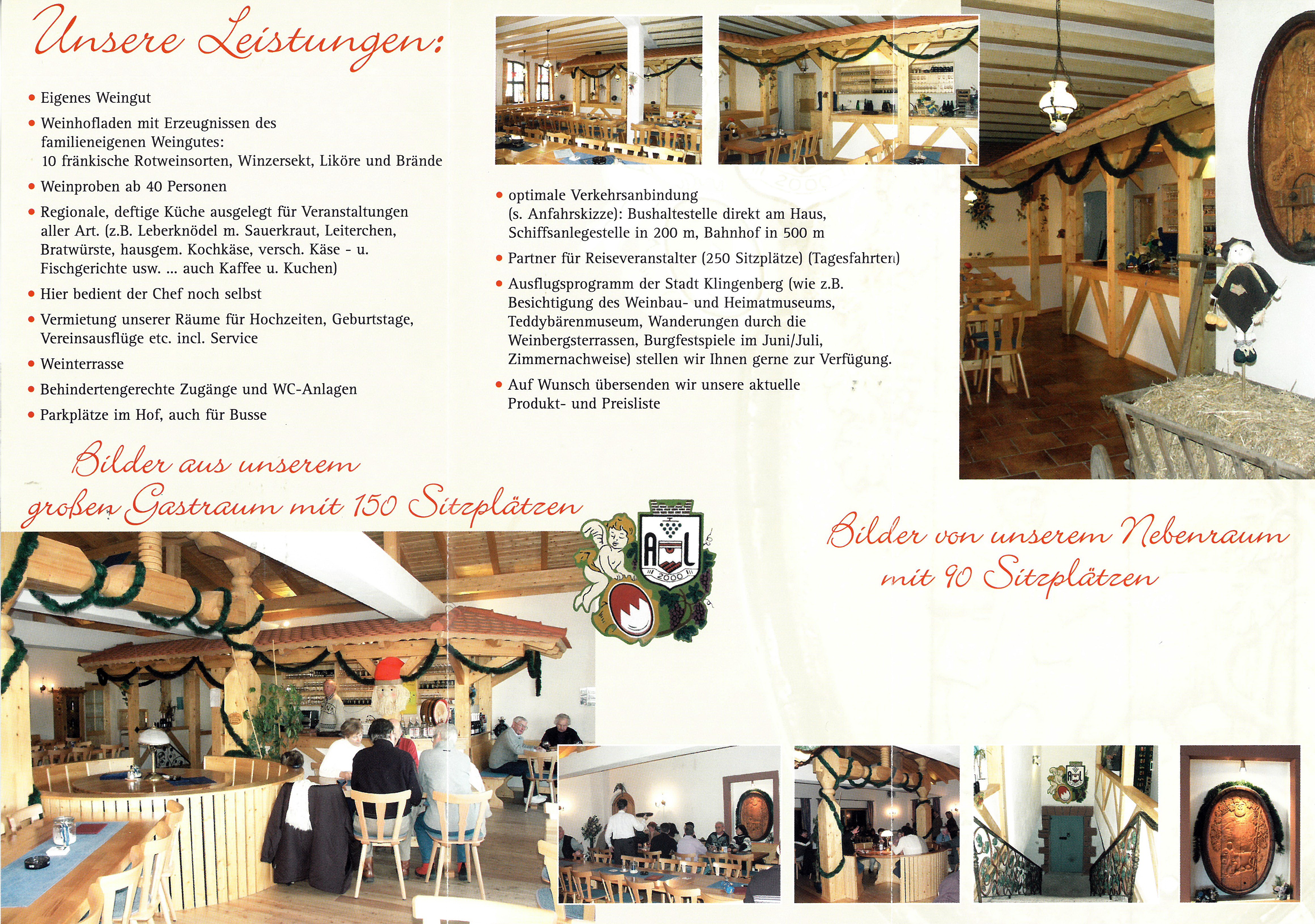 Flyer Goldenes Fass Rückseite