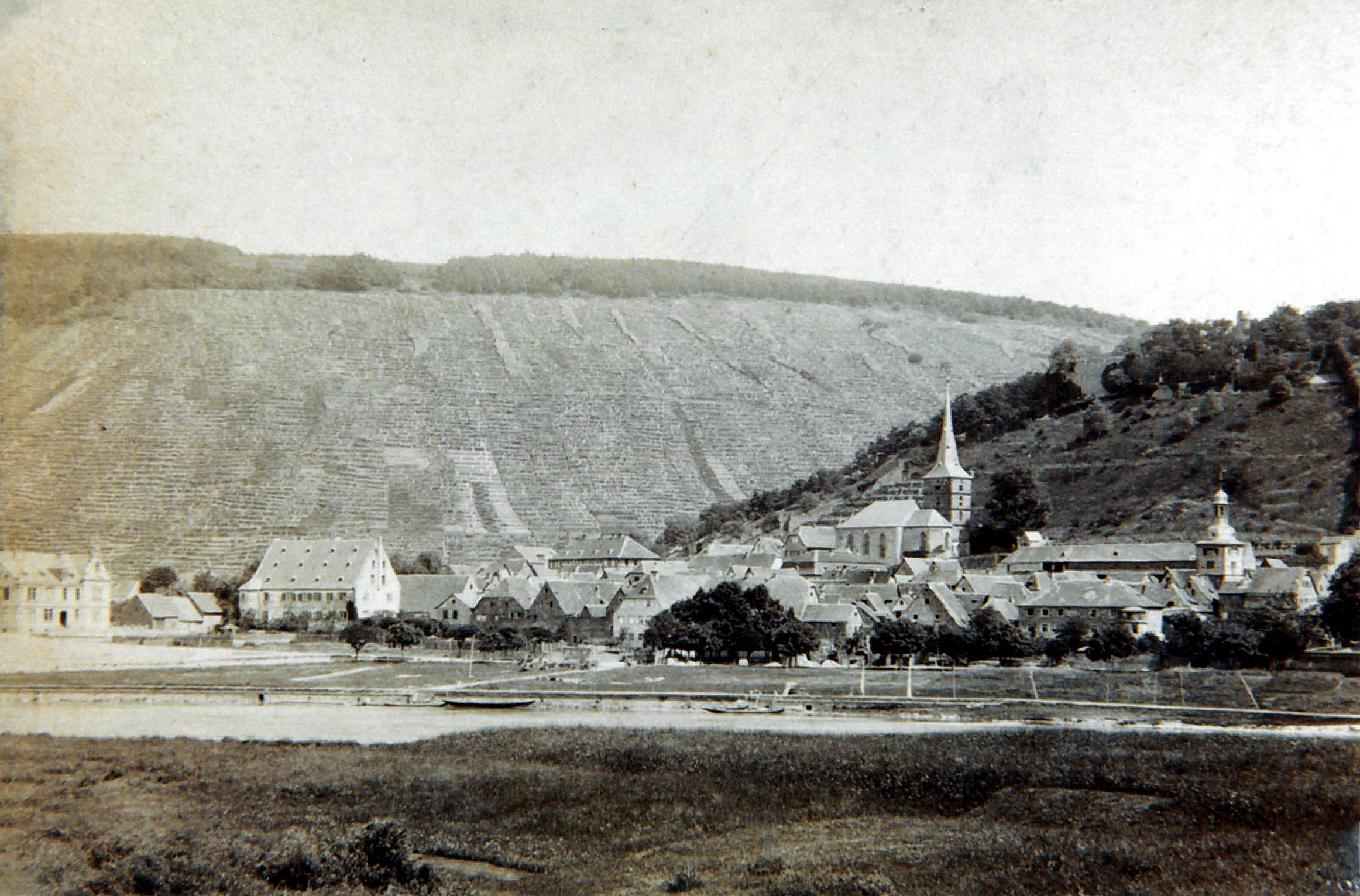 Panoramaansicht der Stadt um 1885
