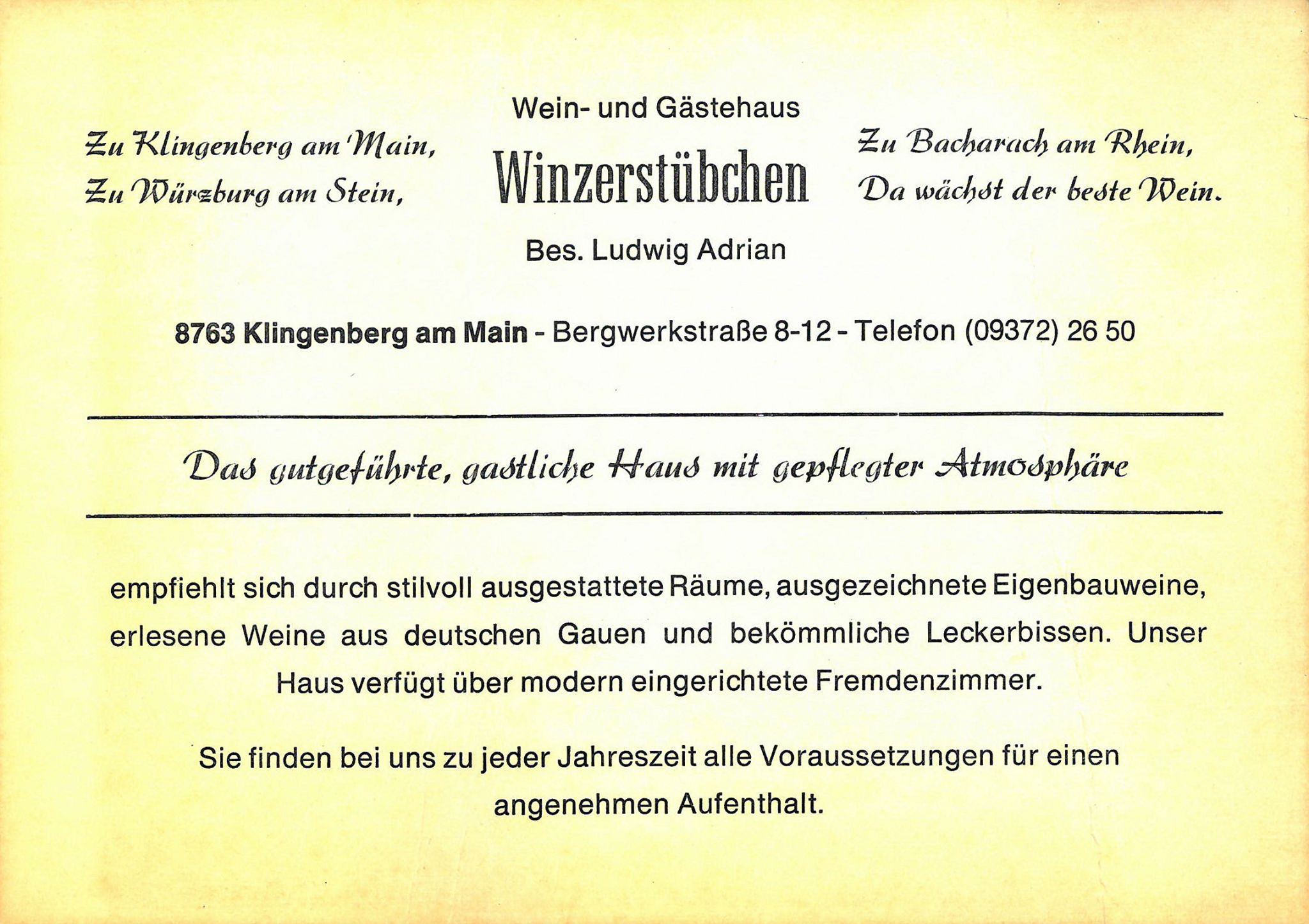 Ansichtskarte Winzerstübchen