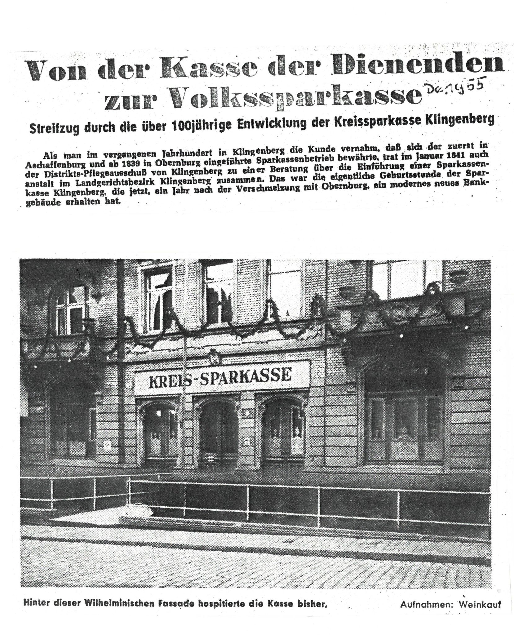 Die Sparkasse Klingenberg