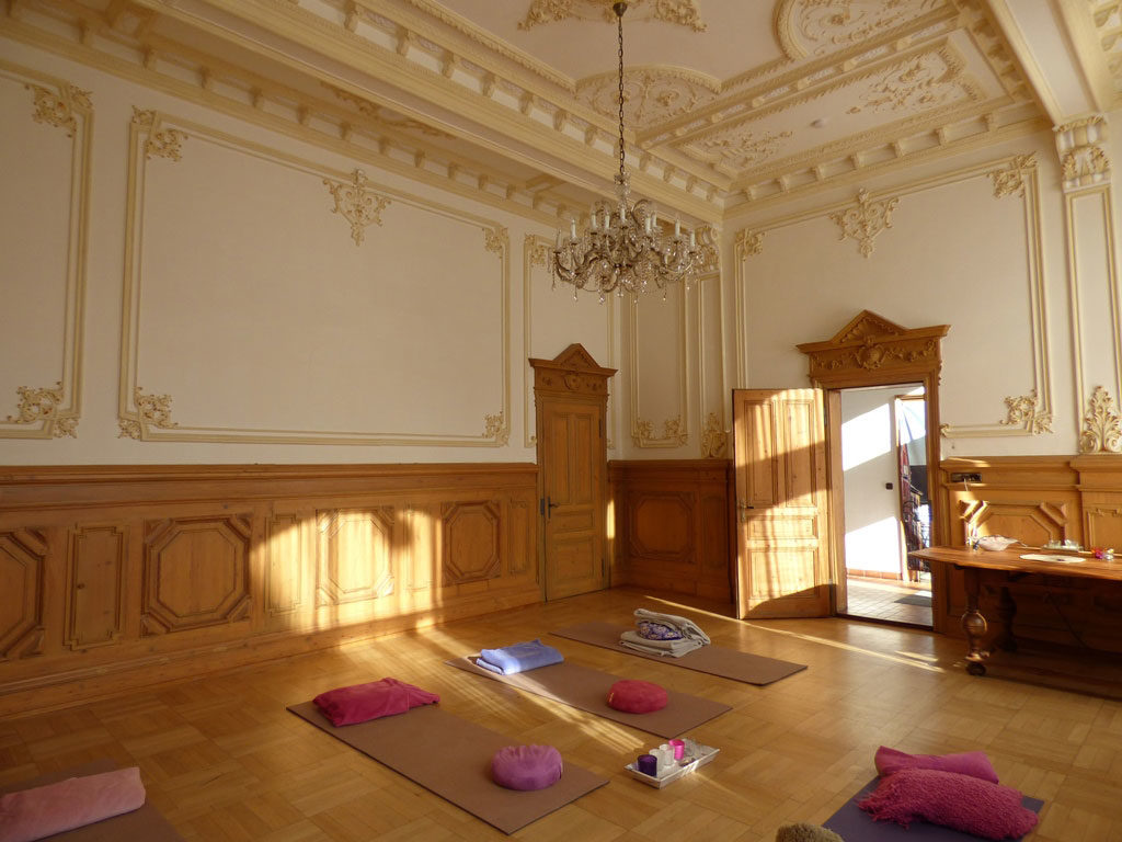 Der kleine Saal, einst Gast- und Frühstücksraum im Jahr 2016