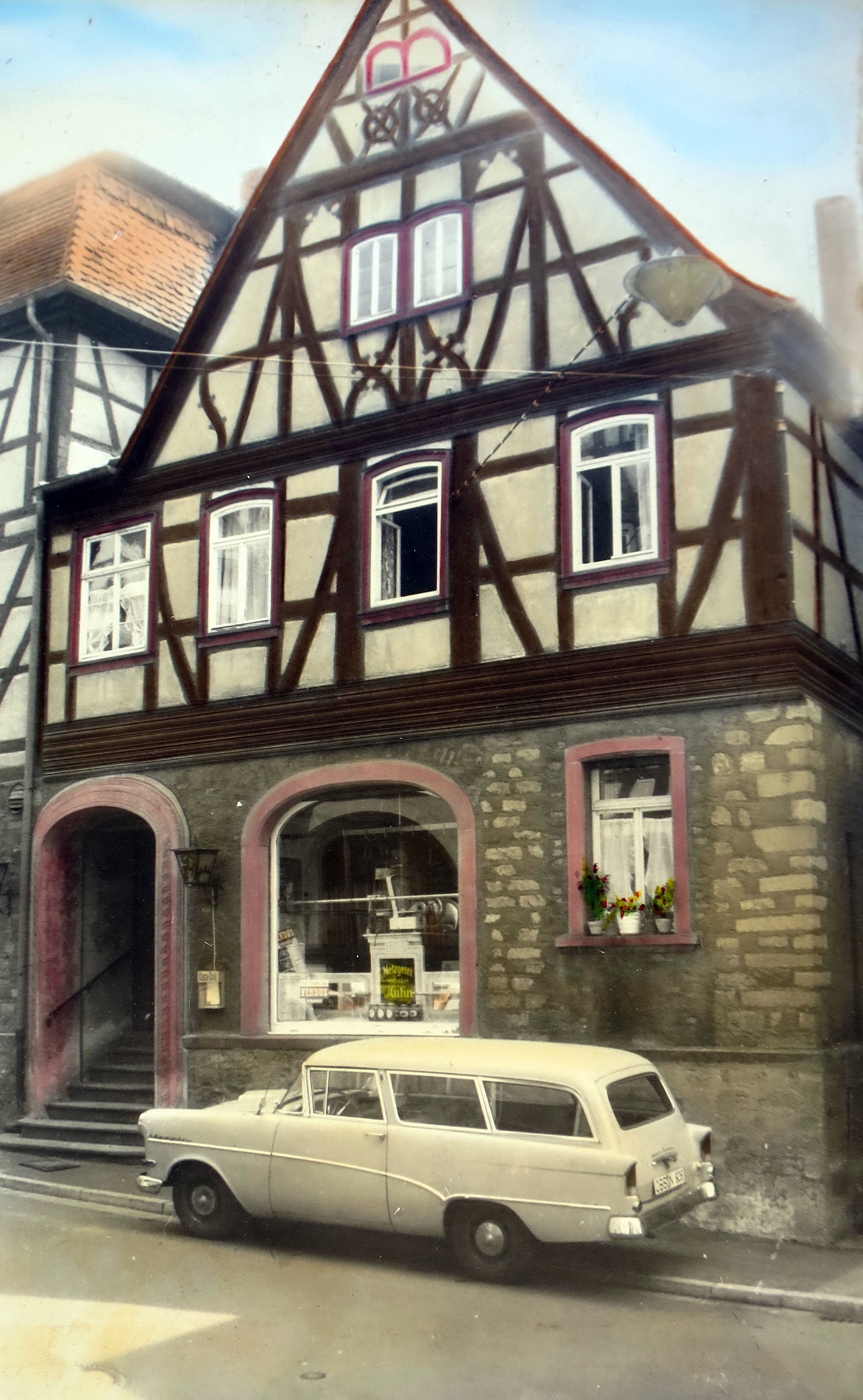 Der rechte Gebäudeflügel um 1960