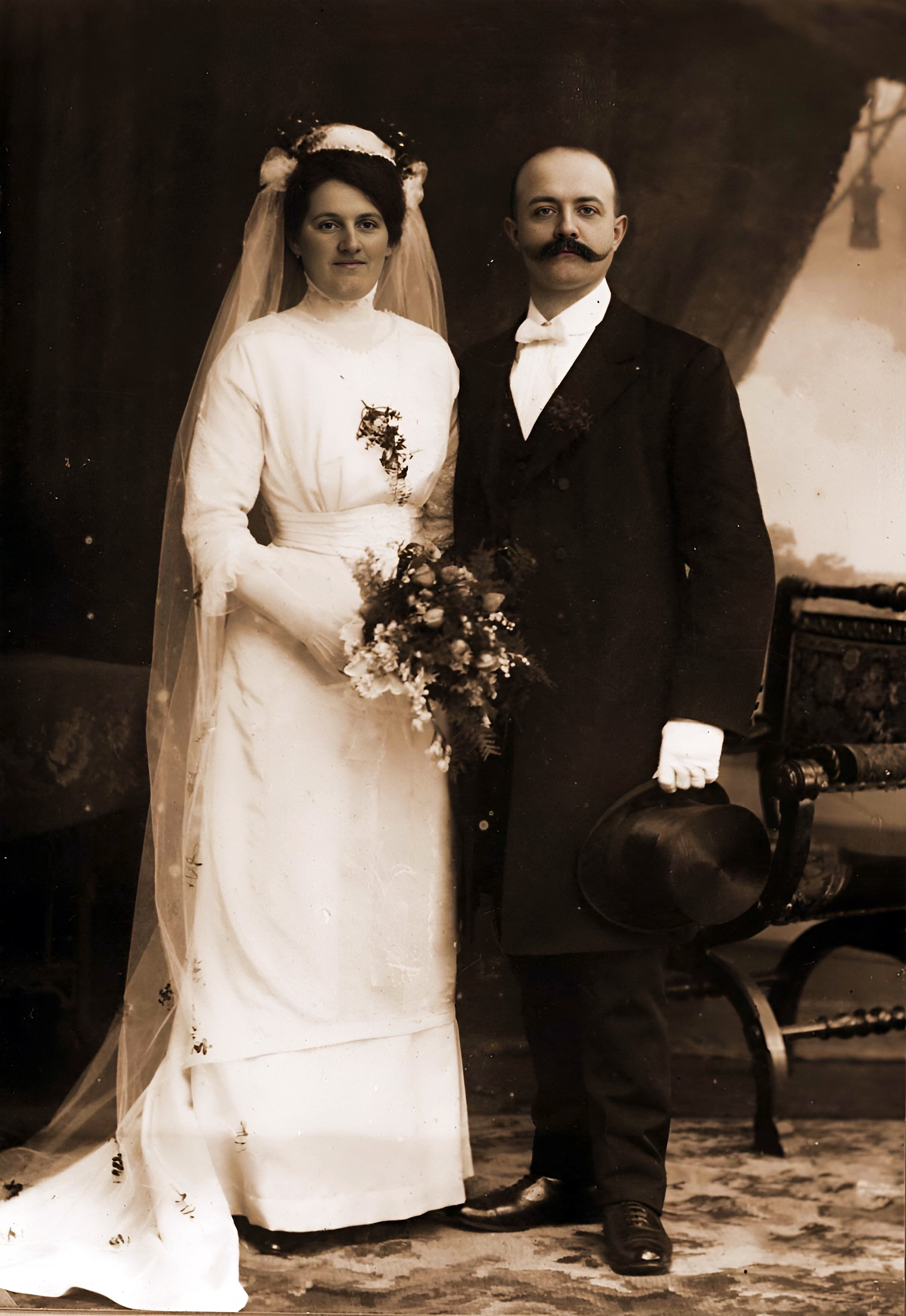 Das Hochzeitspaar Franz Kuhn und Lydia,geb. Weiretter im Jahr 1950