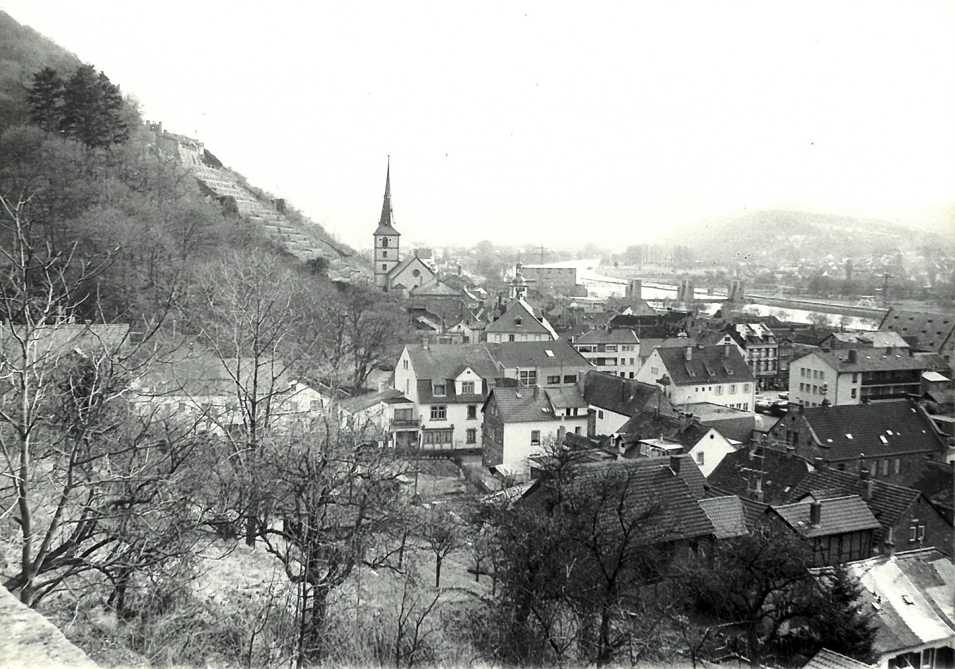 Blick vom Hohbergweg in Richtung Bergwerkstraße