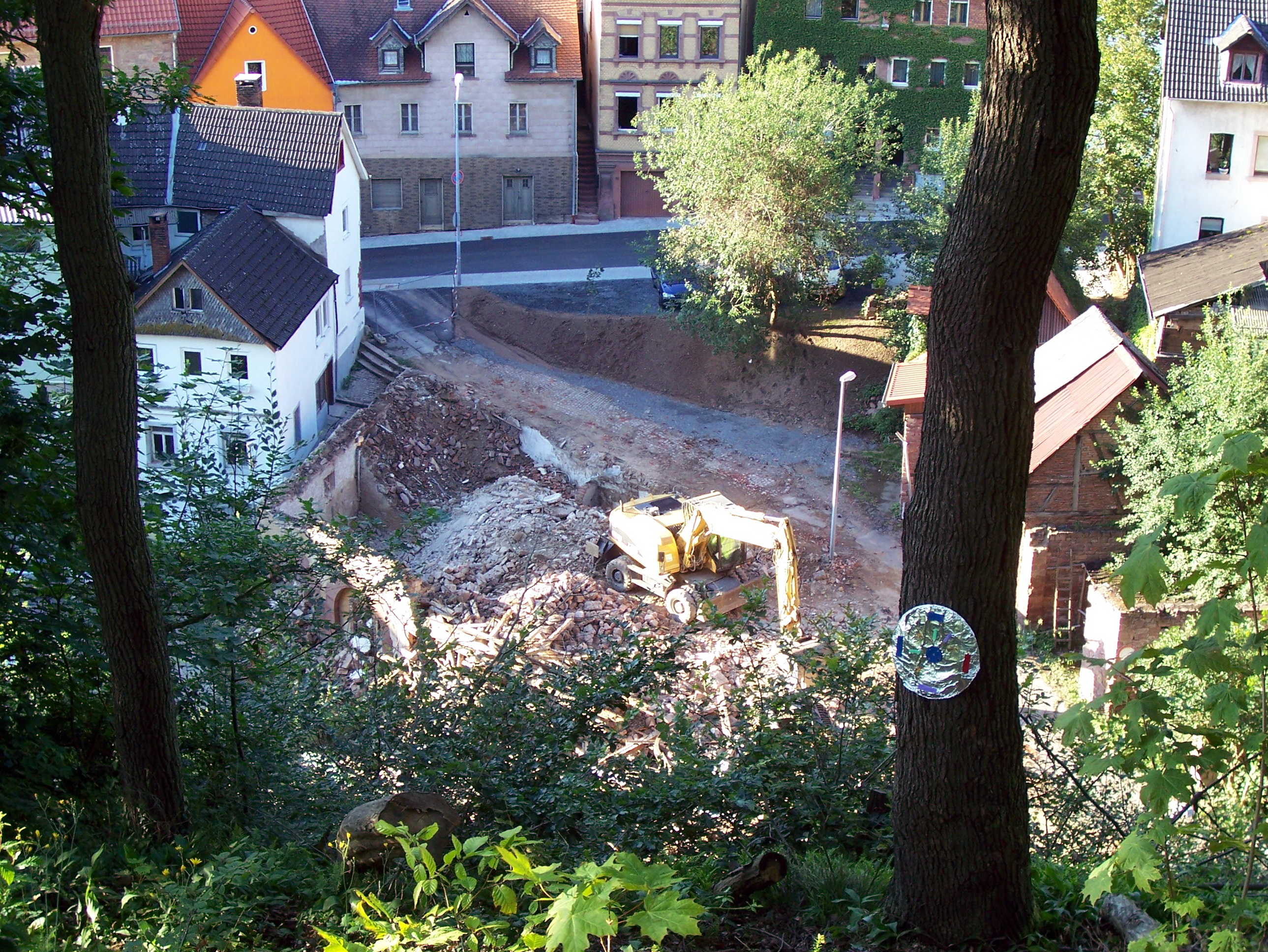 Nach dem Abriss des Gebäudes Ende Juli 2011