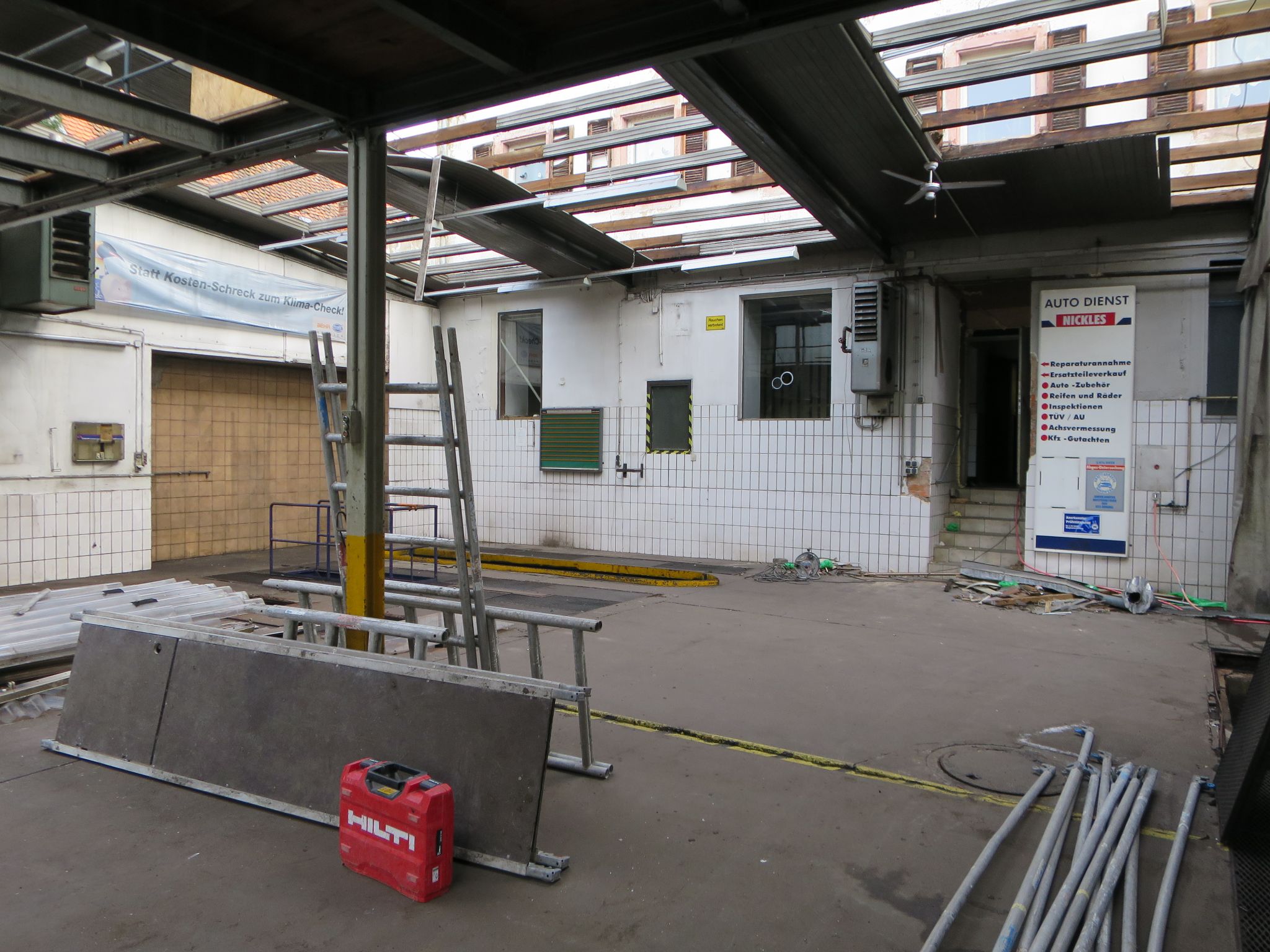 Ein letzter Blick in den Werkstattraum